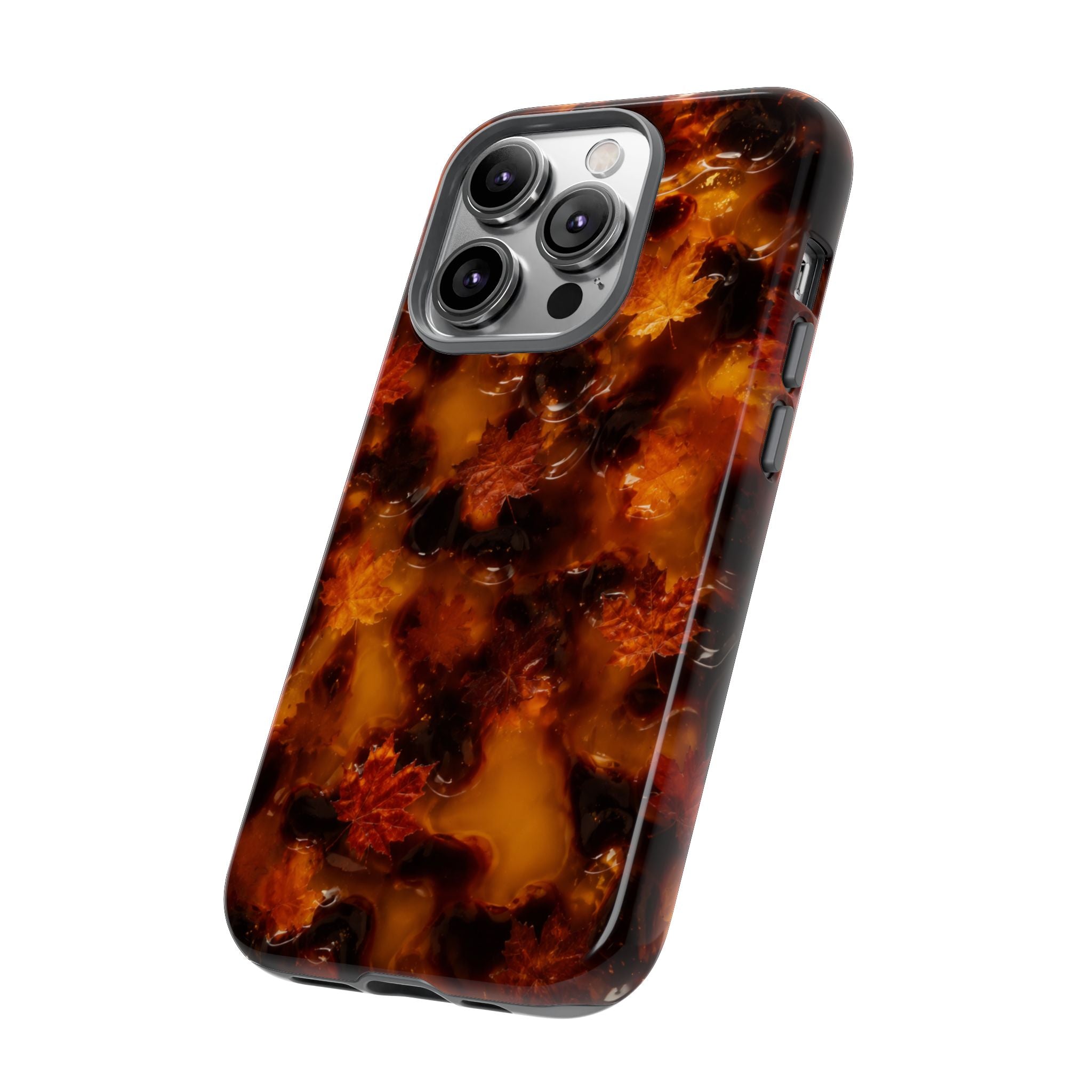 Amber Autumn Maple Leaf Phone Case