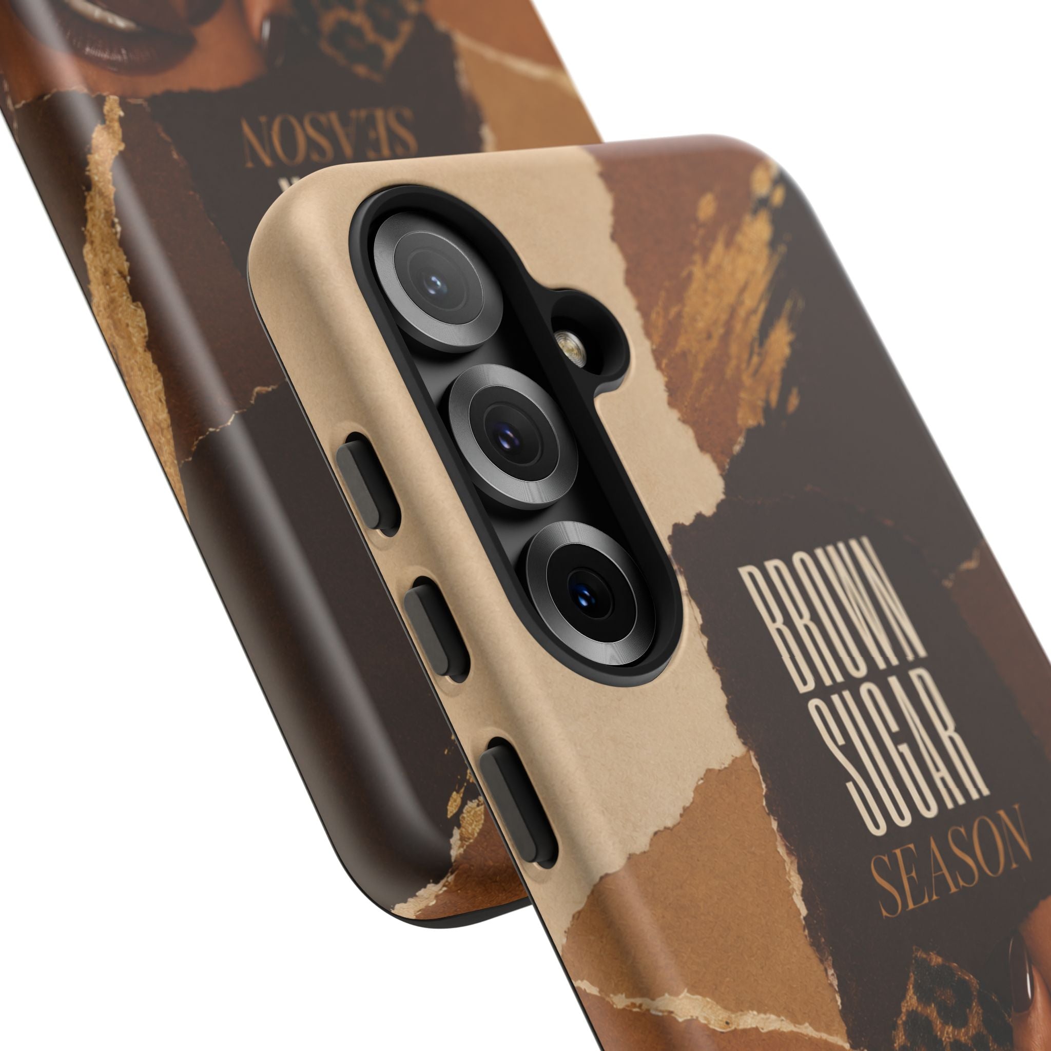 Brown Sugar Season Leopard Collage Phone Case