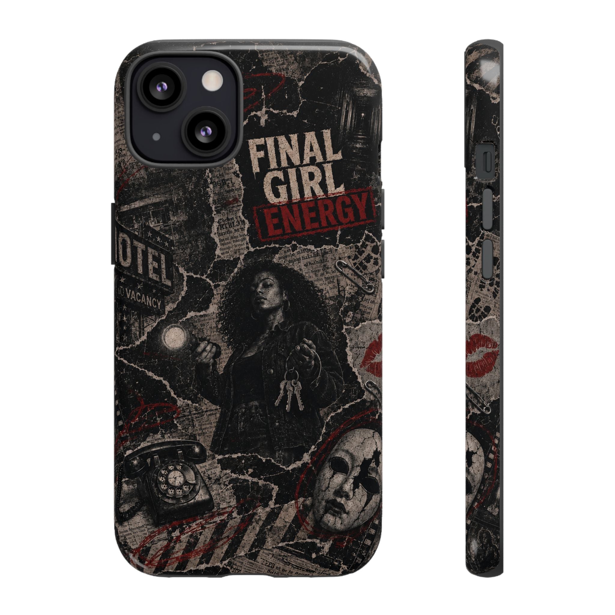 Final Girl Energy Horror Collage Phone Case