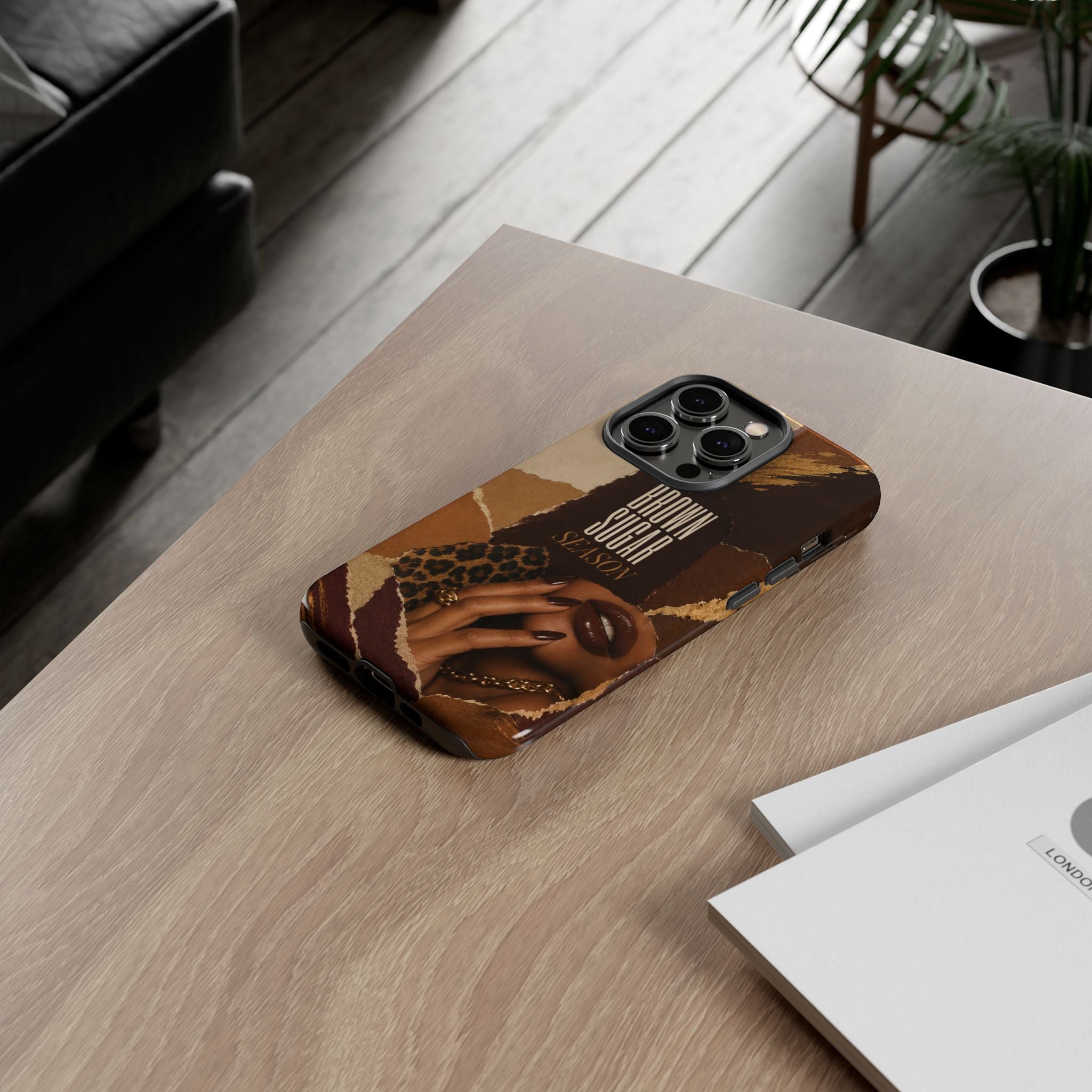 Brown Sugar Season Leopard Collage Phone Case