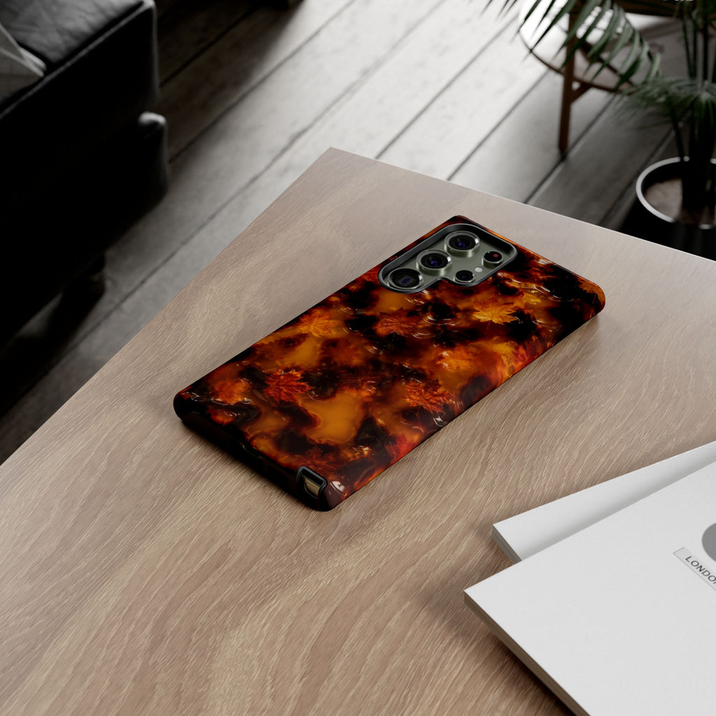 Amber Autumn Maple Leaf Phone Case