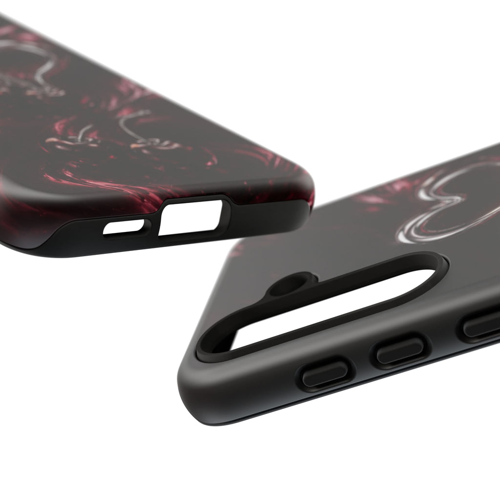 Dark Cherry Chrome Heart Phone Case