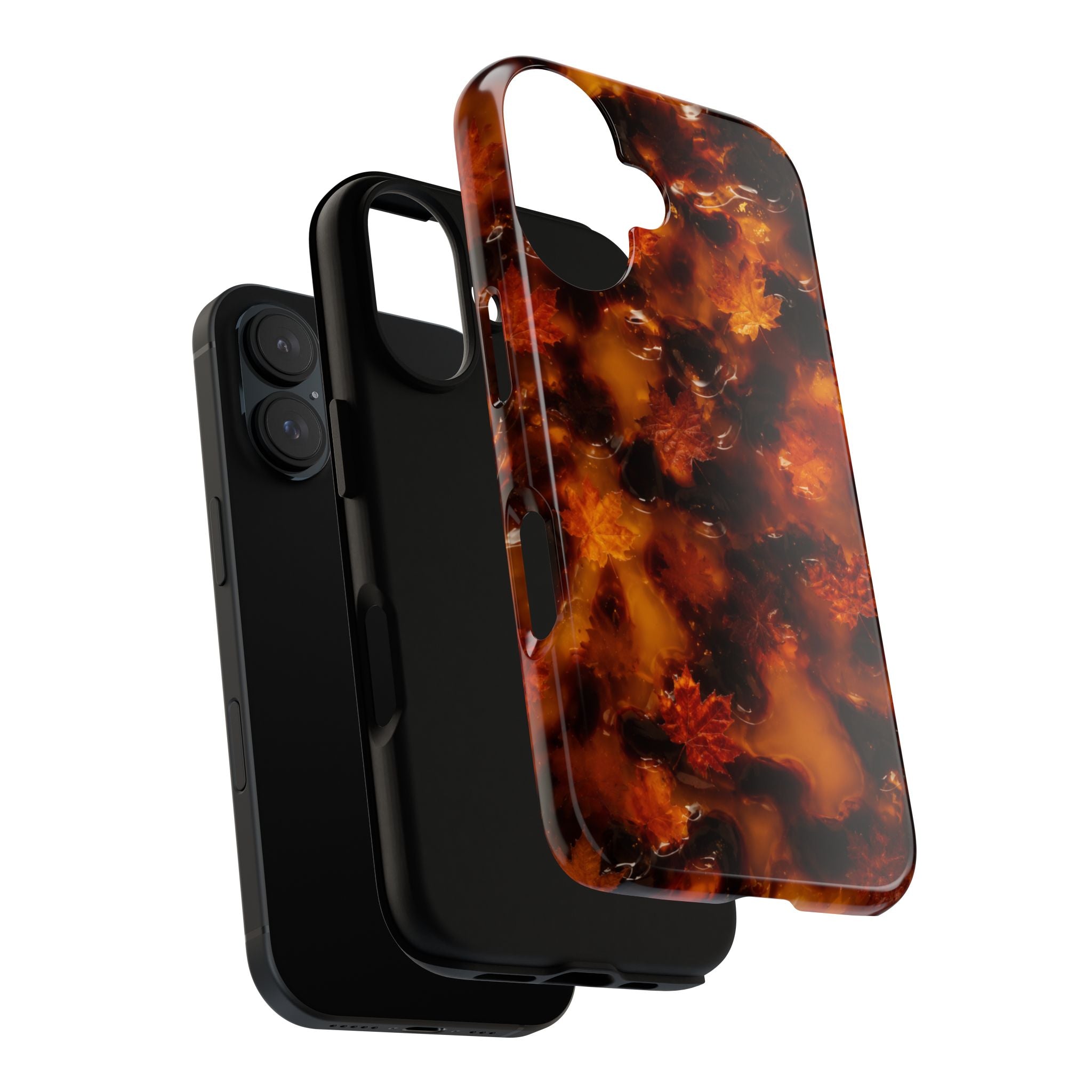 Amber Autumn Maple Leaf Phone Case