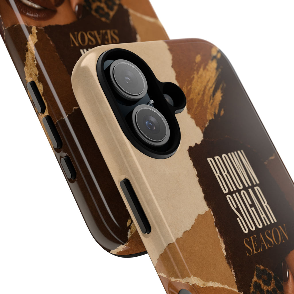 Brown Sugar Season Leopard Collage Phone Case