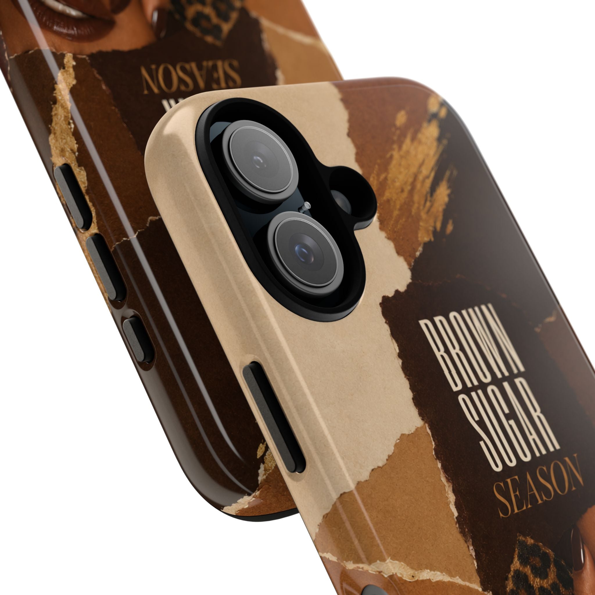 Brown Sugar Season Leopard Collage Phone Case