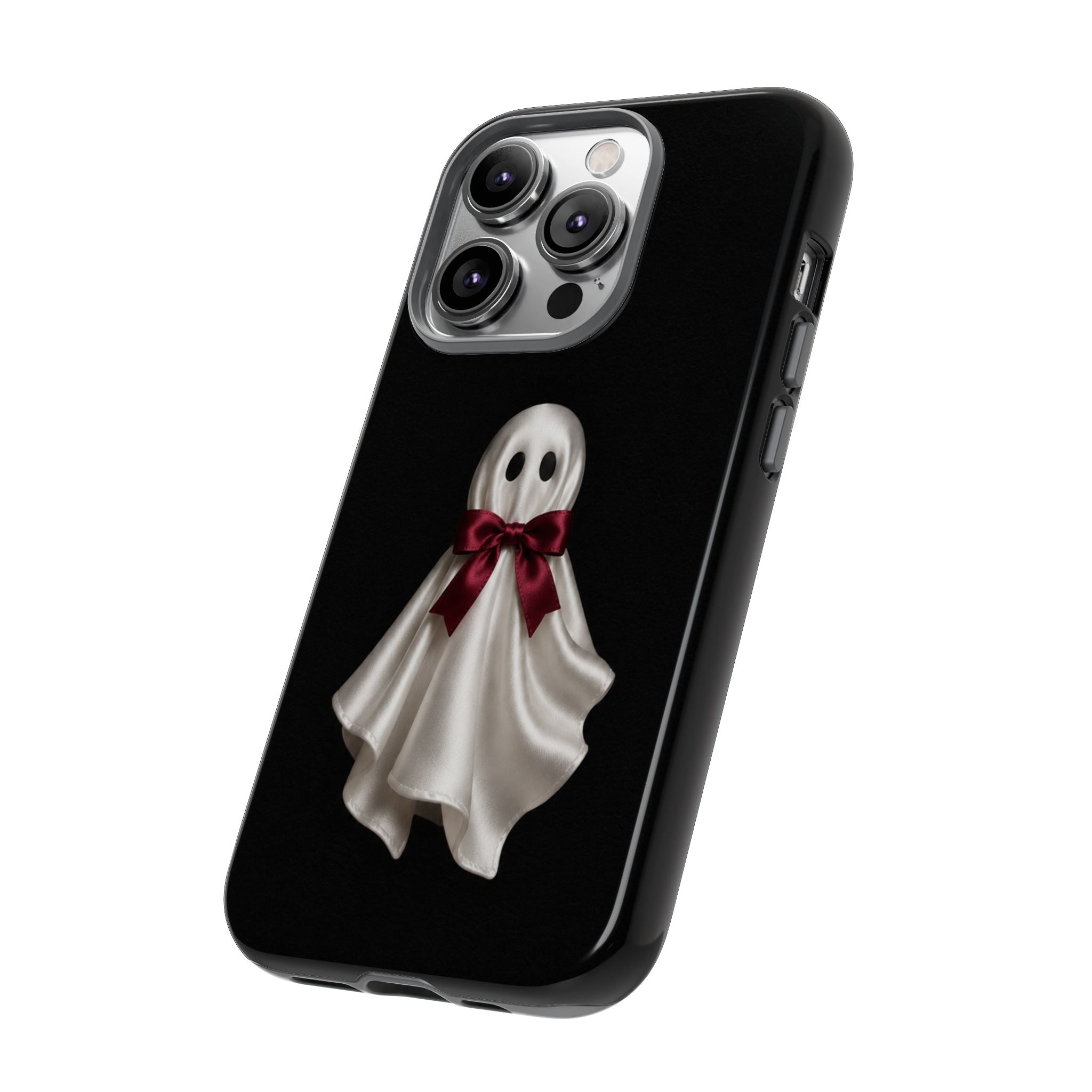 Burgundy Bow Ghost Spooky Phone Case