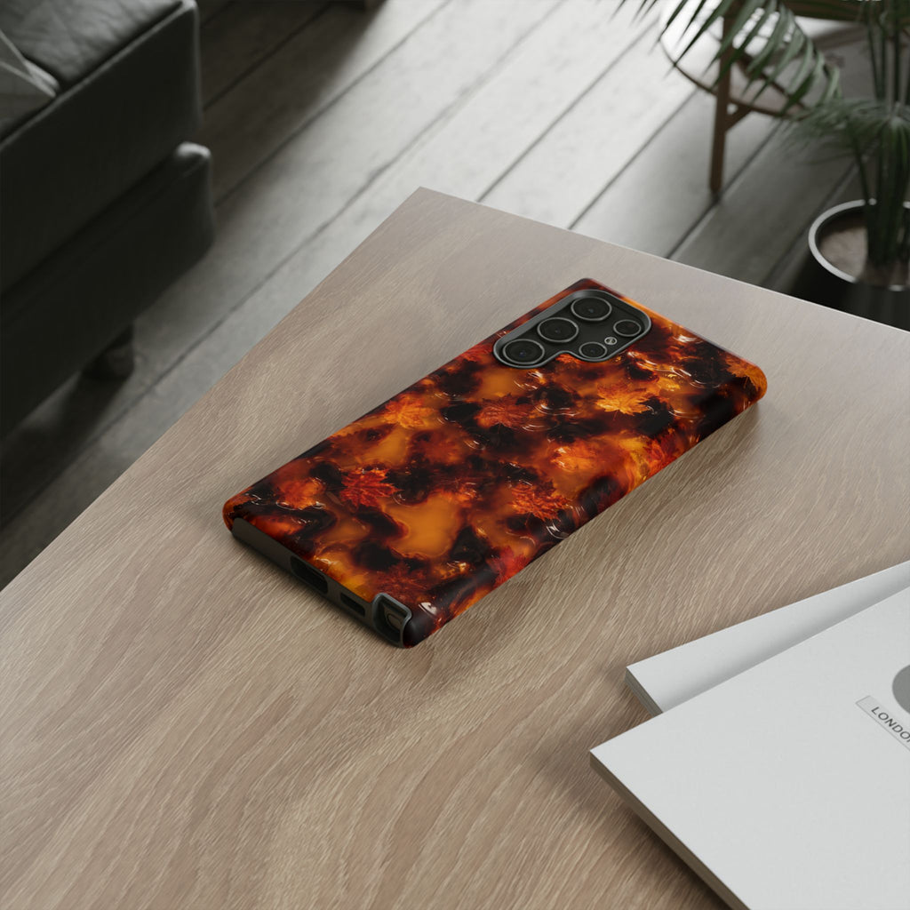 Amber Autumn Maple Leaf Phone Case