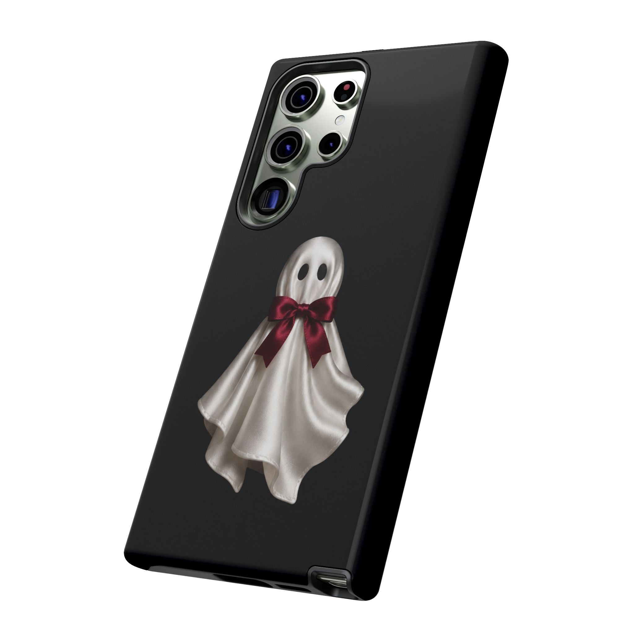 Burgundy Bow Ghost Spooky Phone Case
