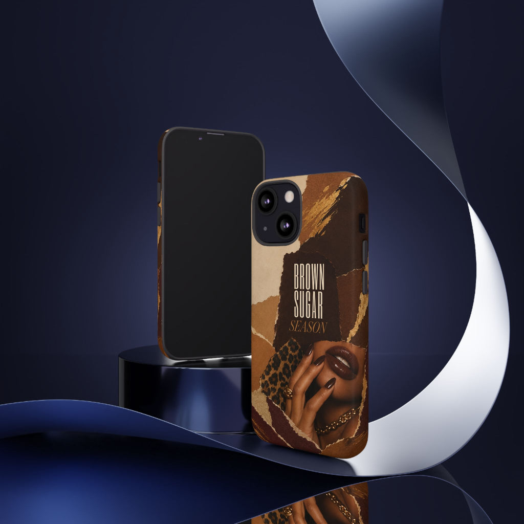 Brown Sugar Season Leopard Collage Phone Case