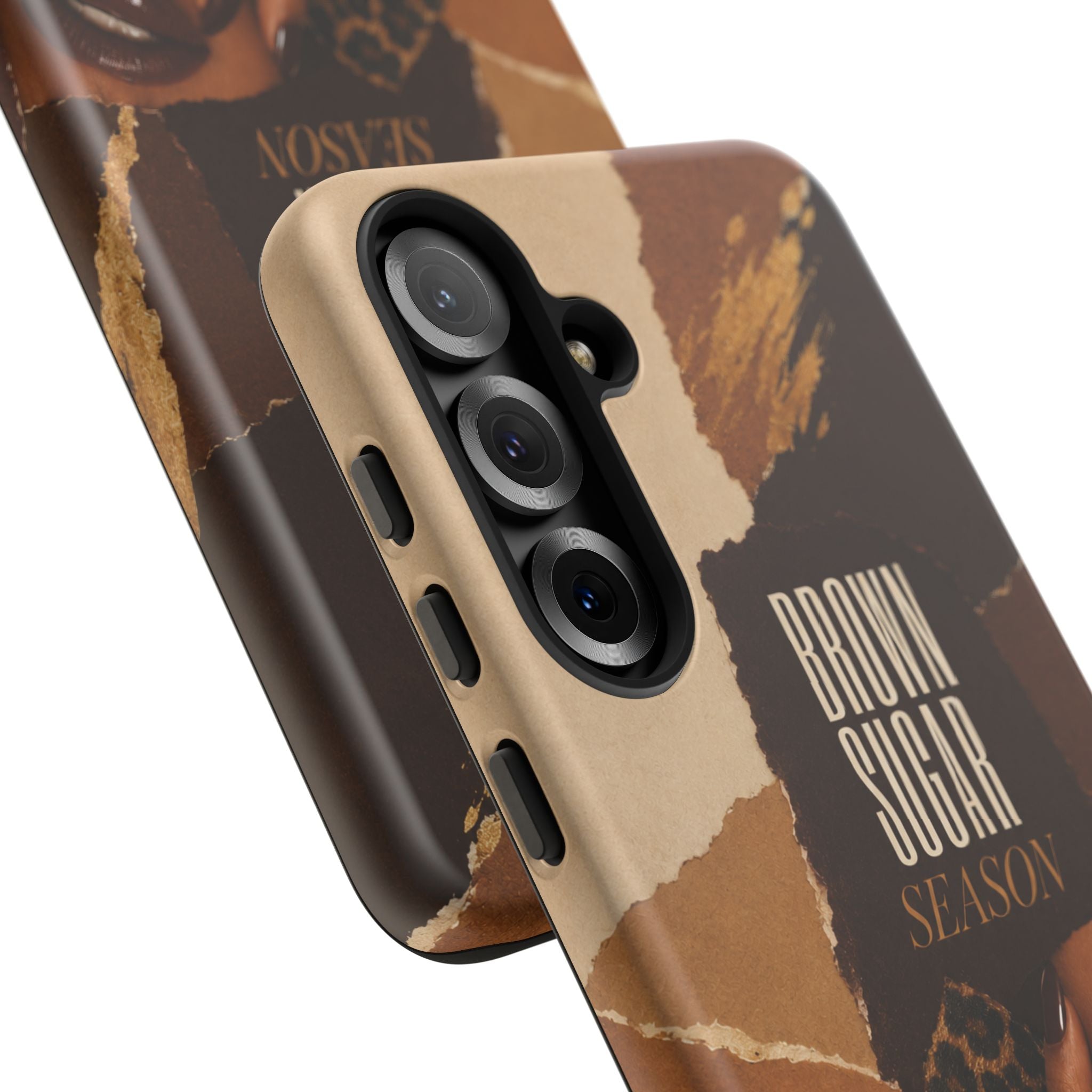 Brown Sugar Season Leopard Collage Phone Case