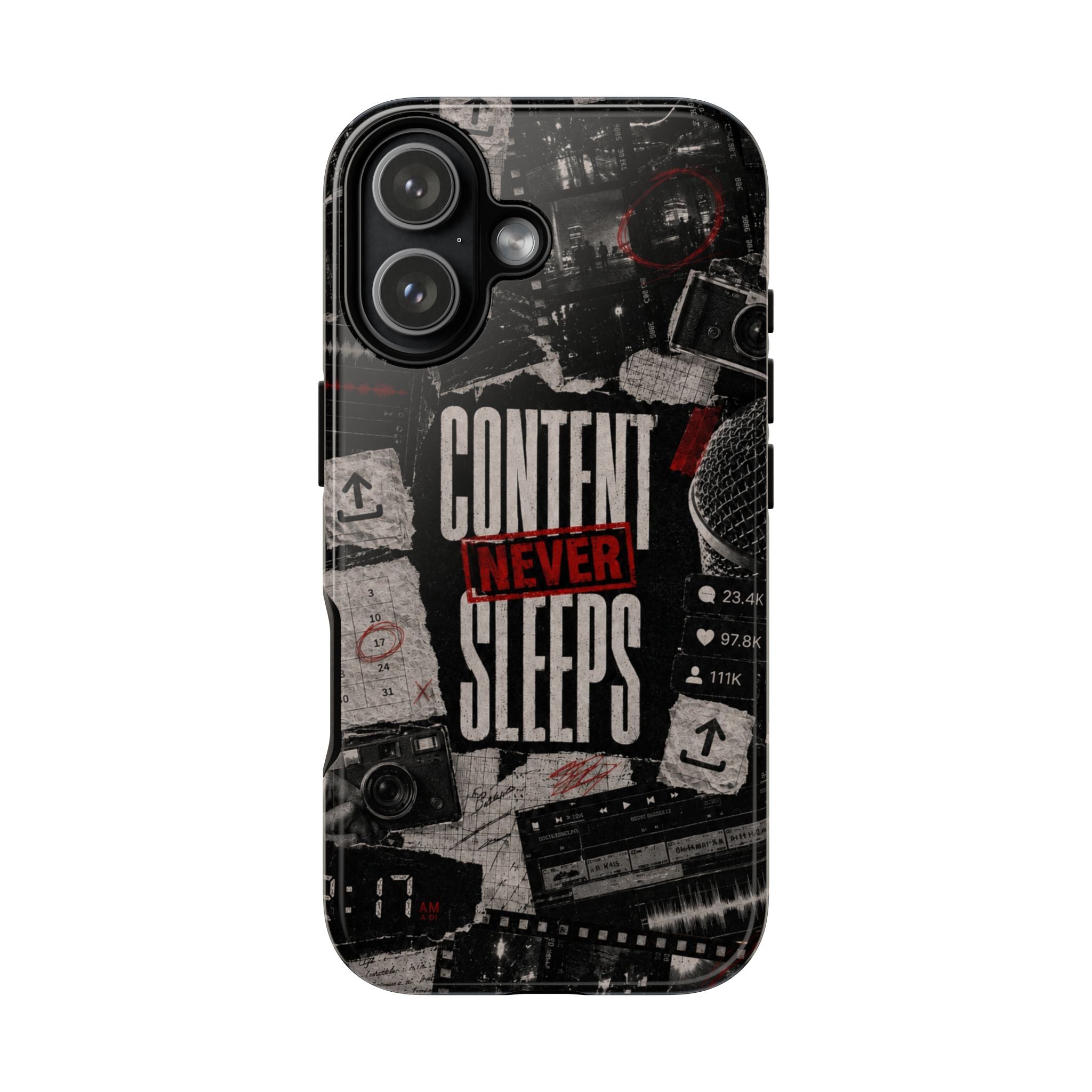 Content Never Sleeps Creator Phone Case