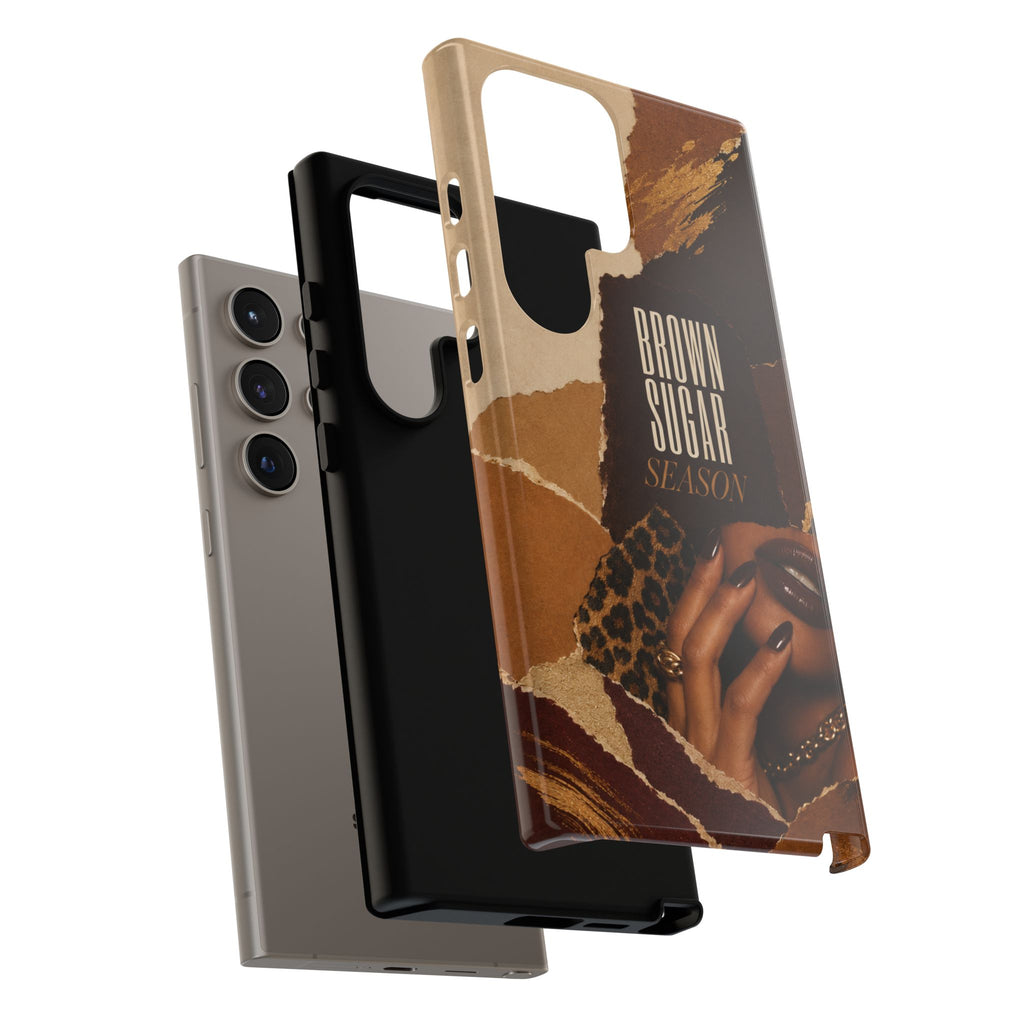 Brown Sugar Season Leopard Collage Phone Case