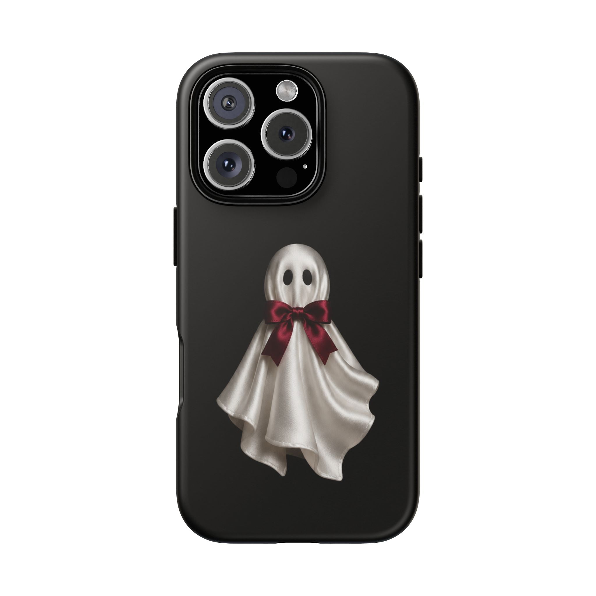 Burgundy Bow Ghost Spooky Phone Case