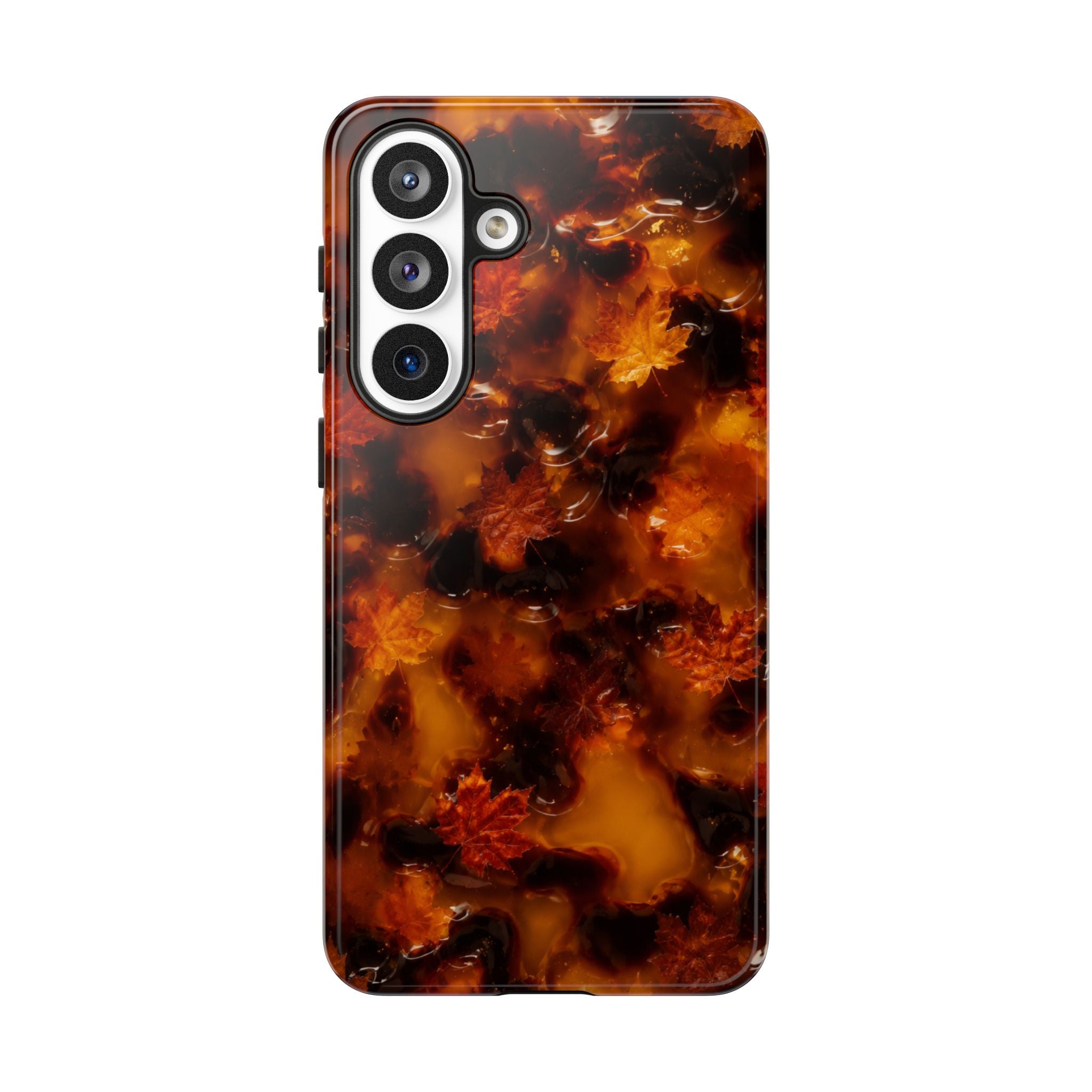 Amber Autumn Maple Leaf Phone Case