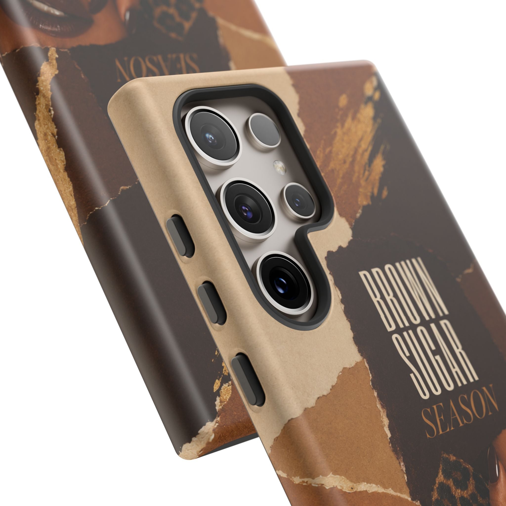 Brown Sugar Season Leopard Collage Phone Case