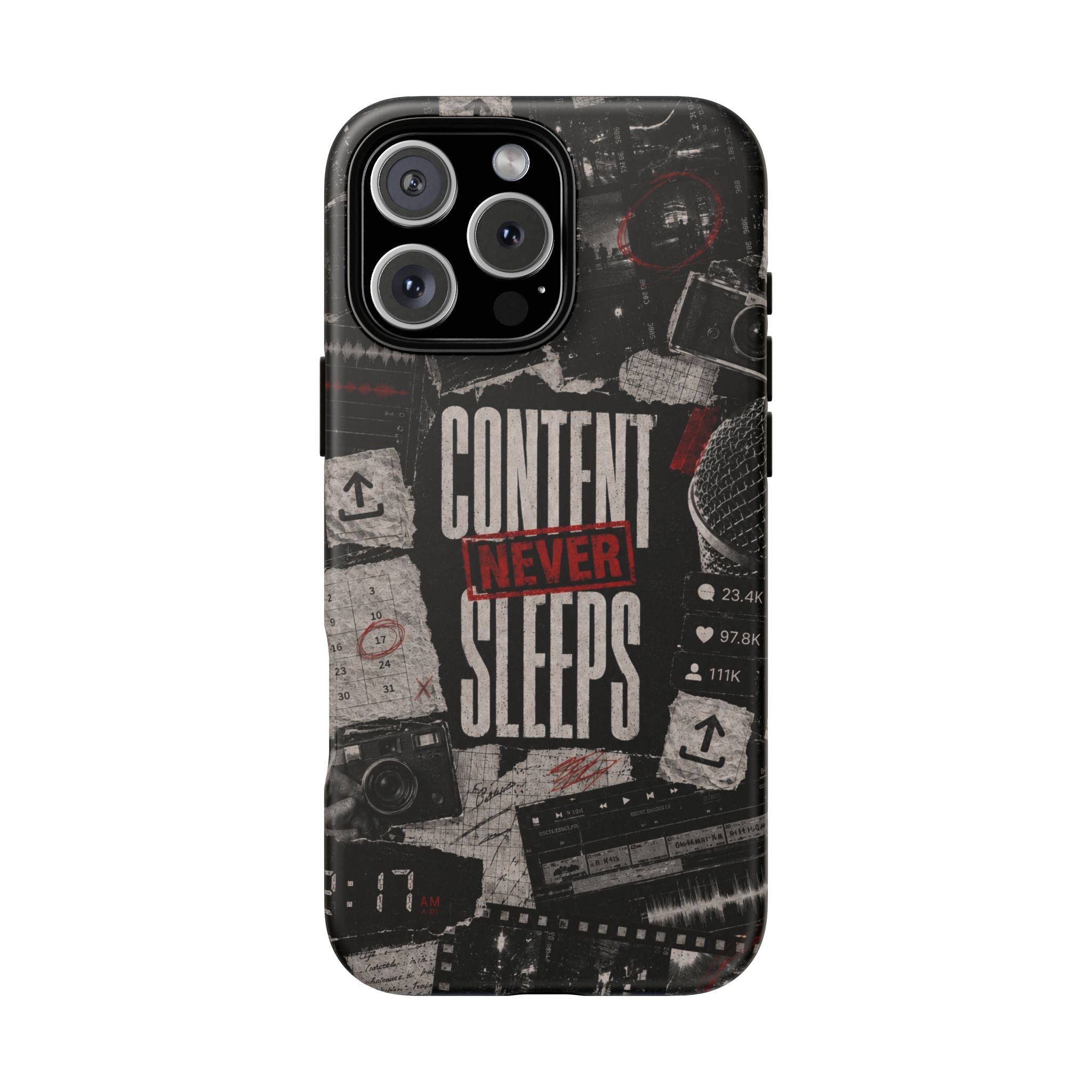 Content Never Sleeps Creator Phone Case
