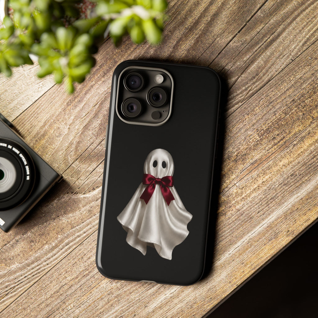 Burgundy Bow Ghost Spooky Phone Case