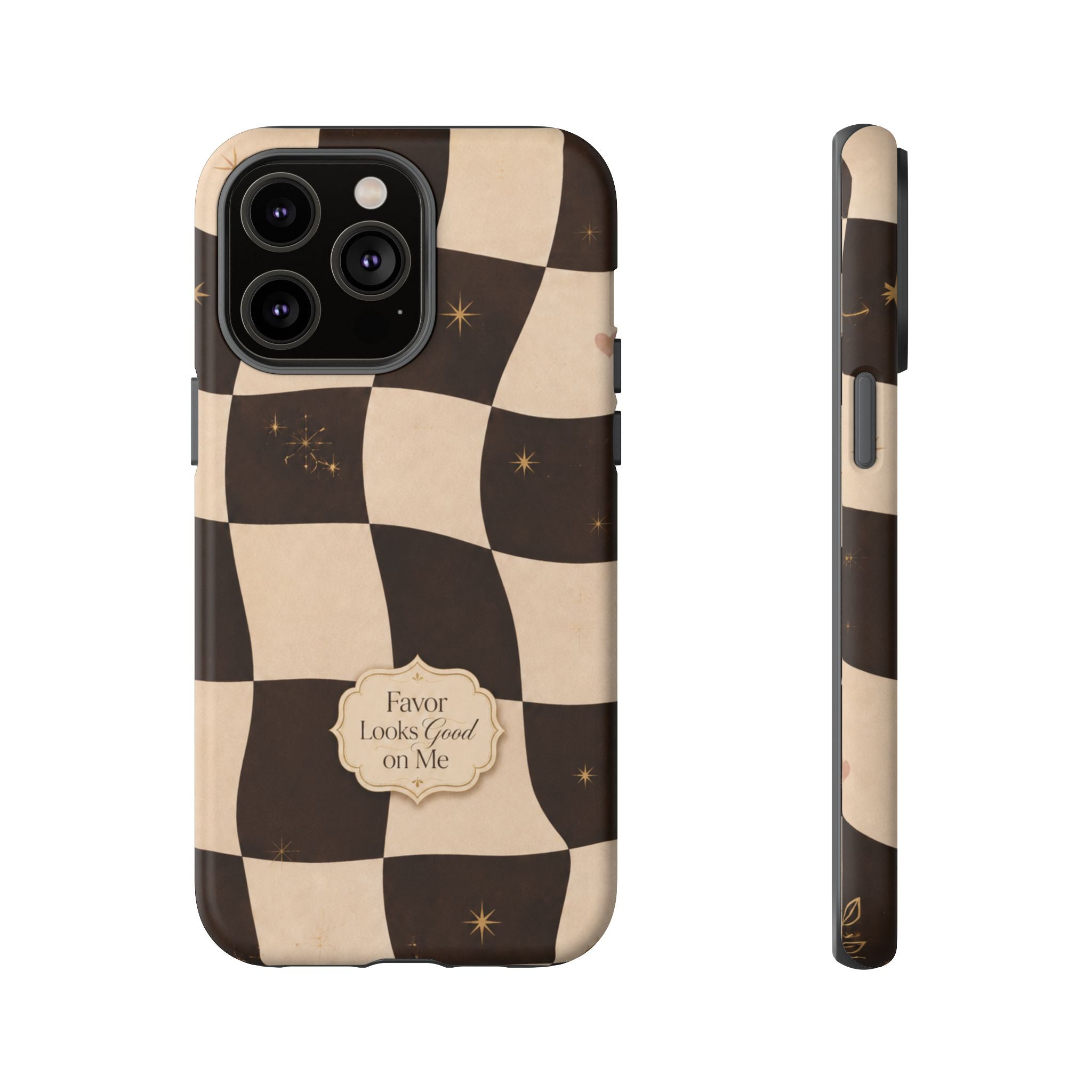 Favor Looks Good on Me Vintage Checkerboard Phone Case