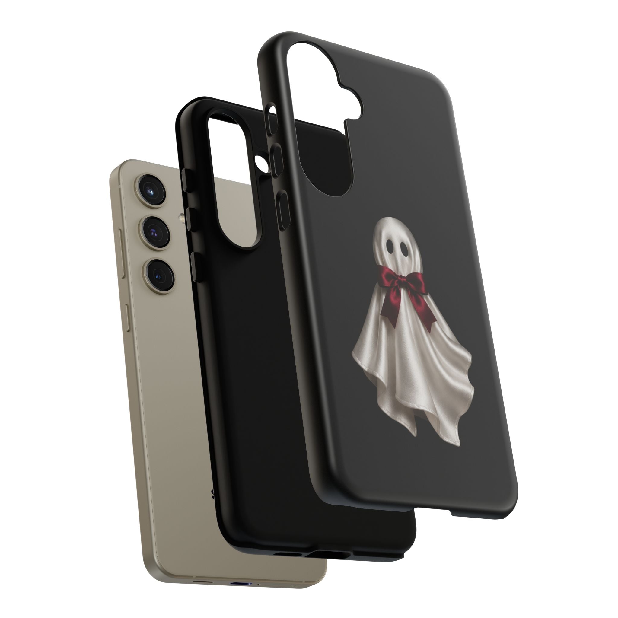 Burgundy Bow Ghost Spooky Phone Case