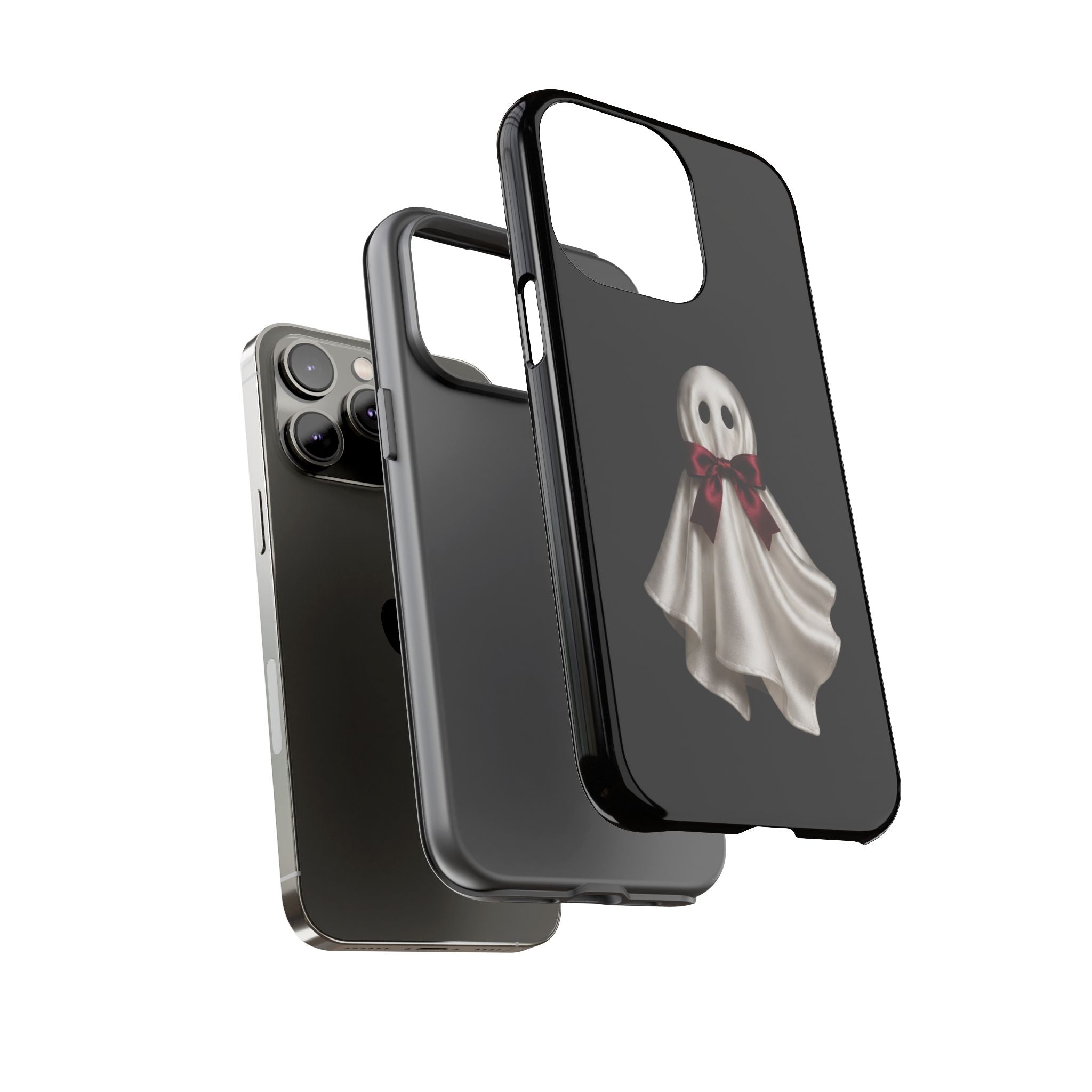 Burgundy Bow Ghost Spooky Phone Case