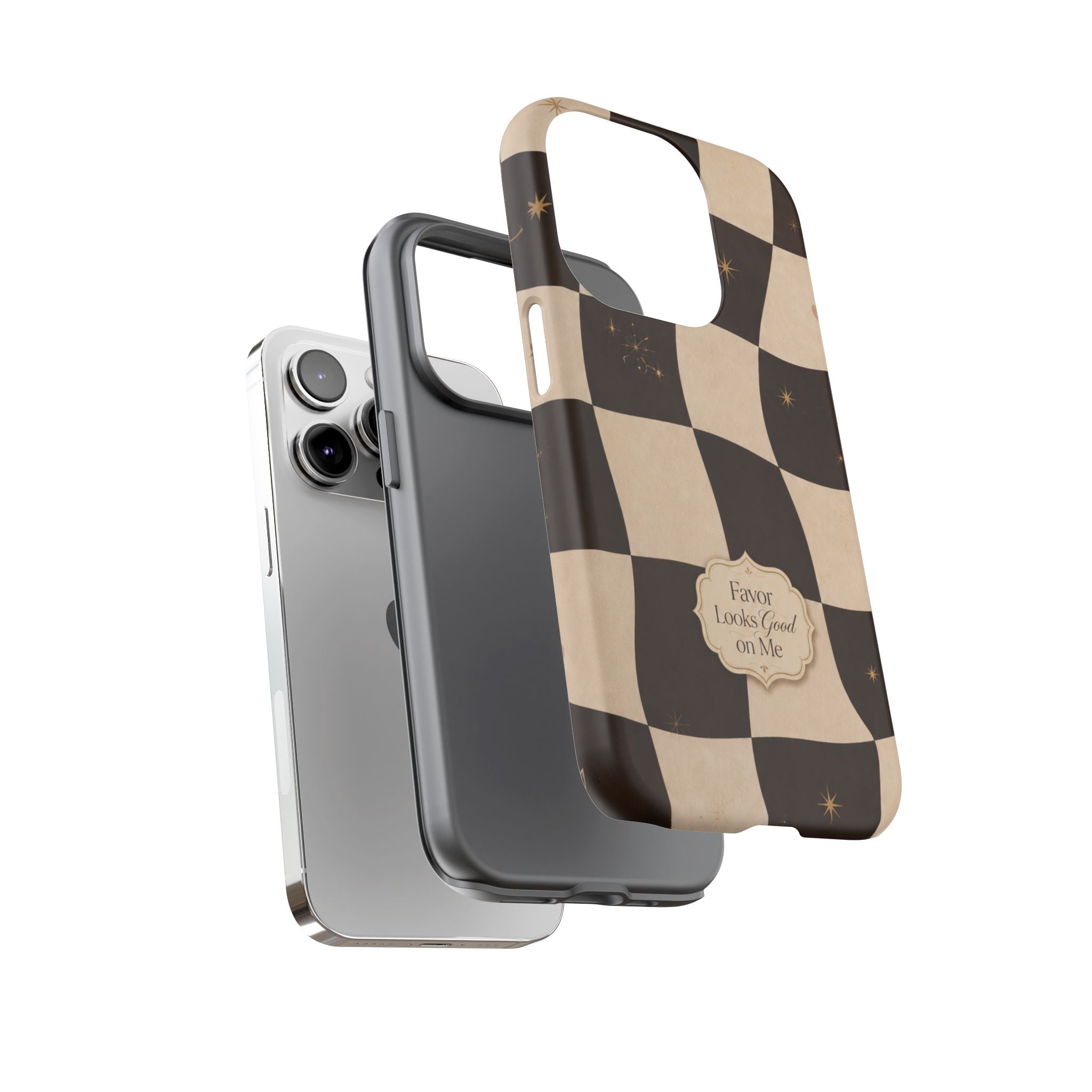 Favor Looks Good on Me Vintage Checkerboard Phone Case