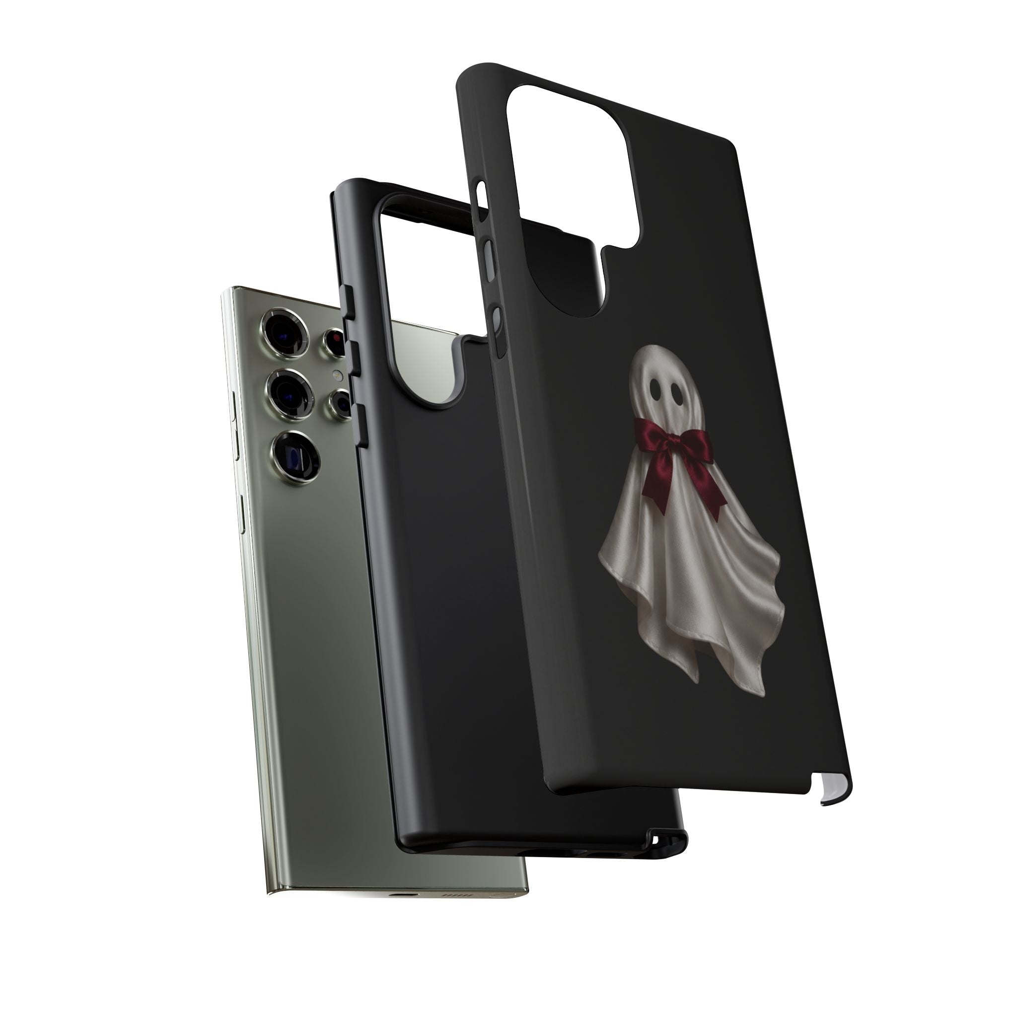 Burgundy Bow Ghost Spooky Phone Case