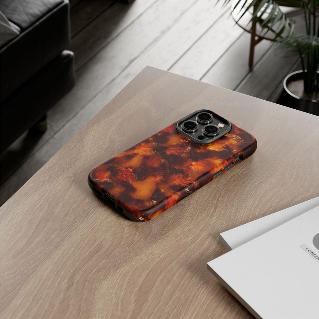 Amber Autumn Maple Leaf Phone Case