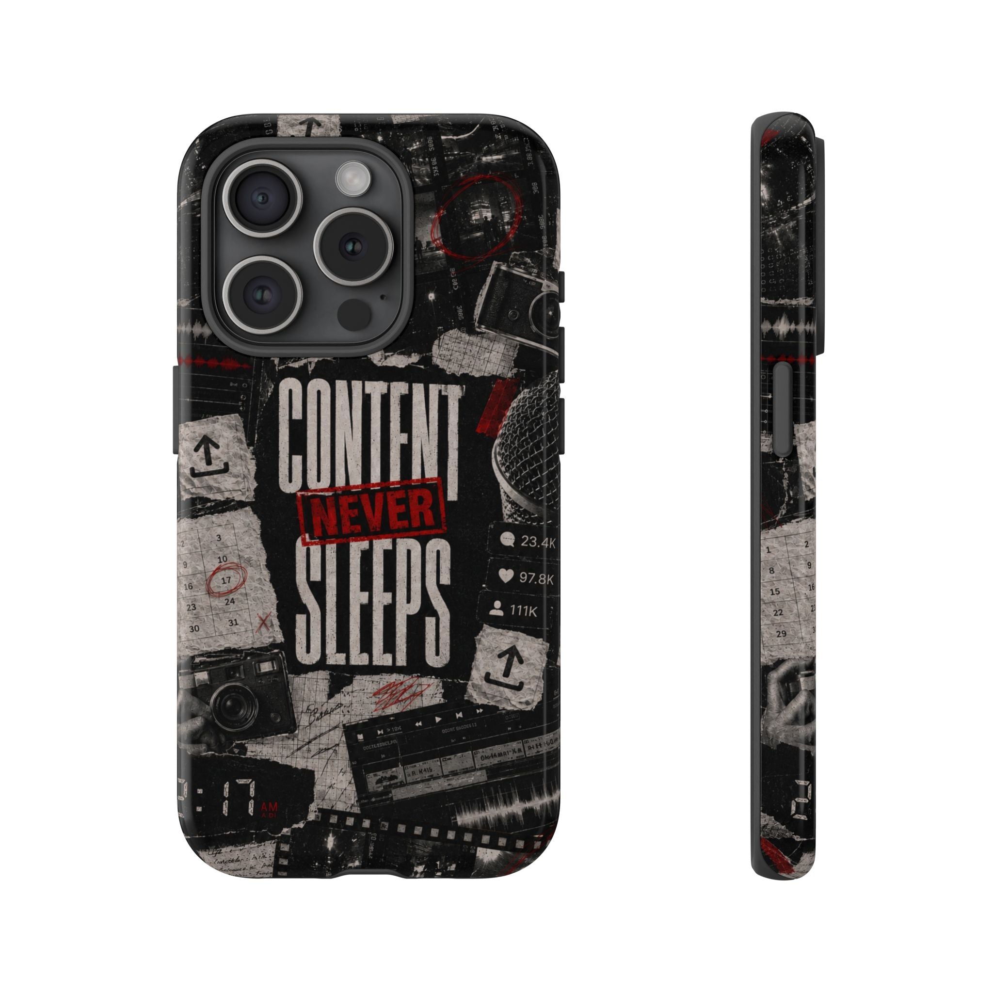 Content Never Sleeps Creator Phone Case