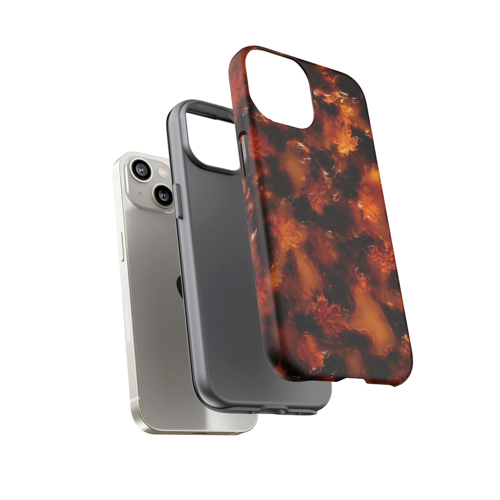 Amber Autumn Maple Leaf Phone Case