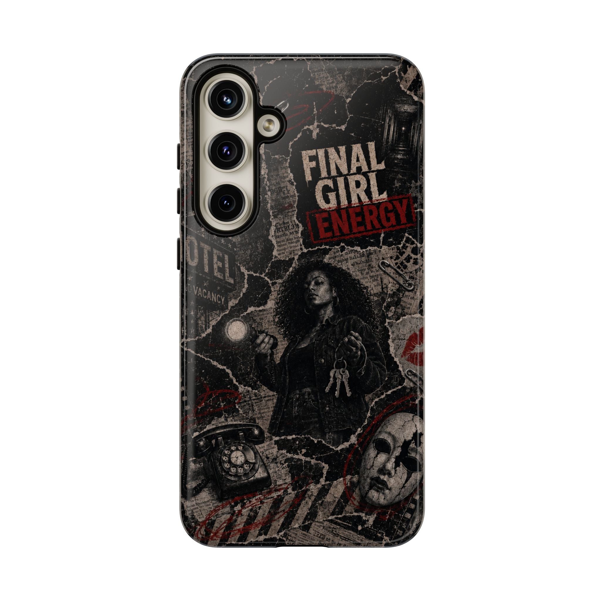 Final Girl Energy Horror Collage Phone Case