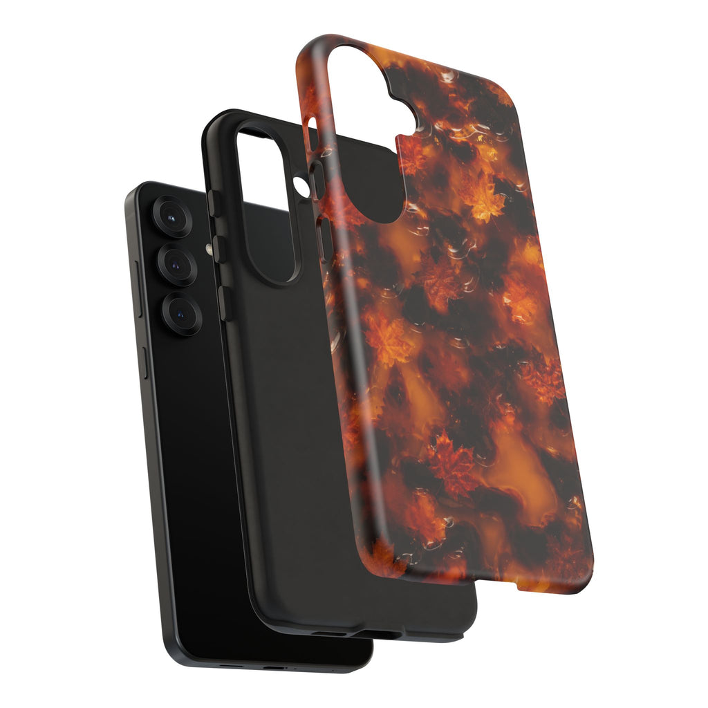 Amber Autumn Maple Leaf Phone Case