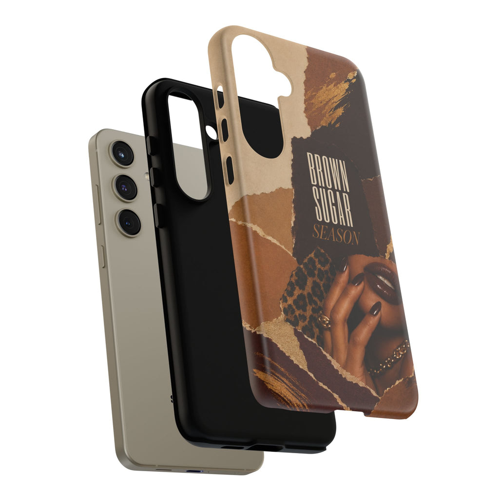Brown Sugar Season Leopard Collage Phone Case