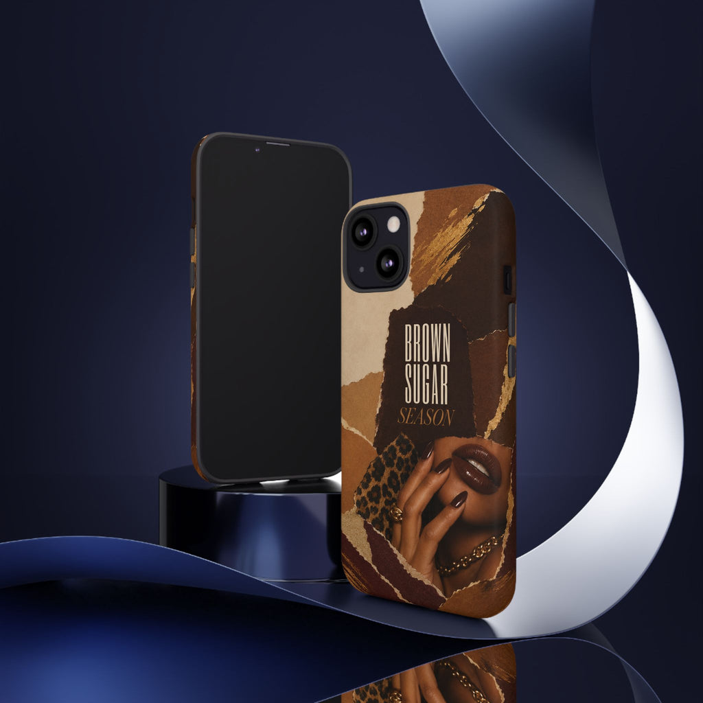 Brown Sugar Season Leopard Collage Phone Case