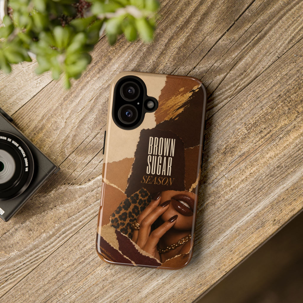Brown Sugar Season Leopard Collage Phone Case