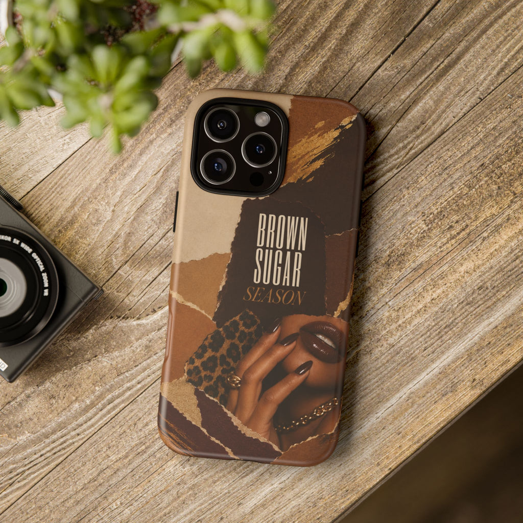 Brown Sugar Season Leopard Collage Phone Case
