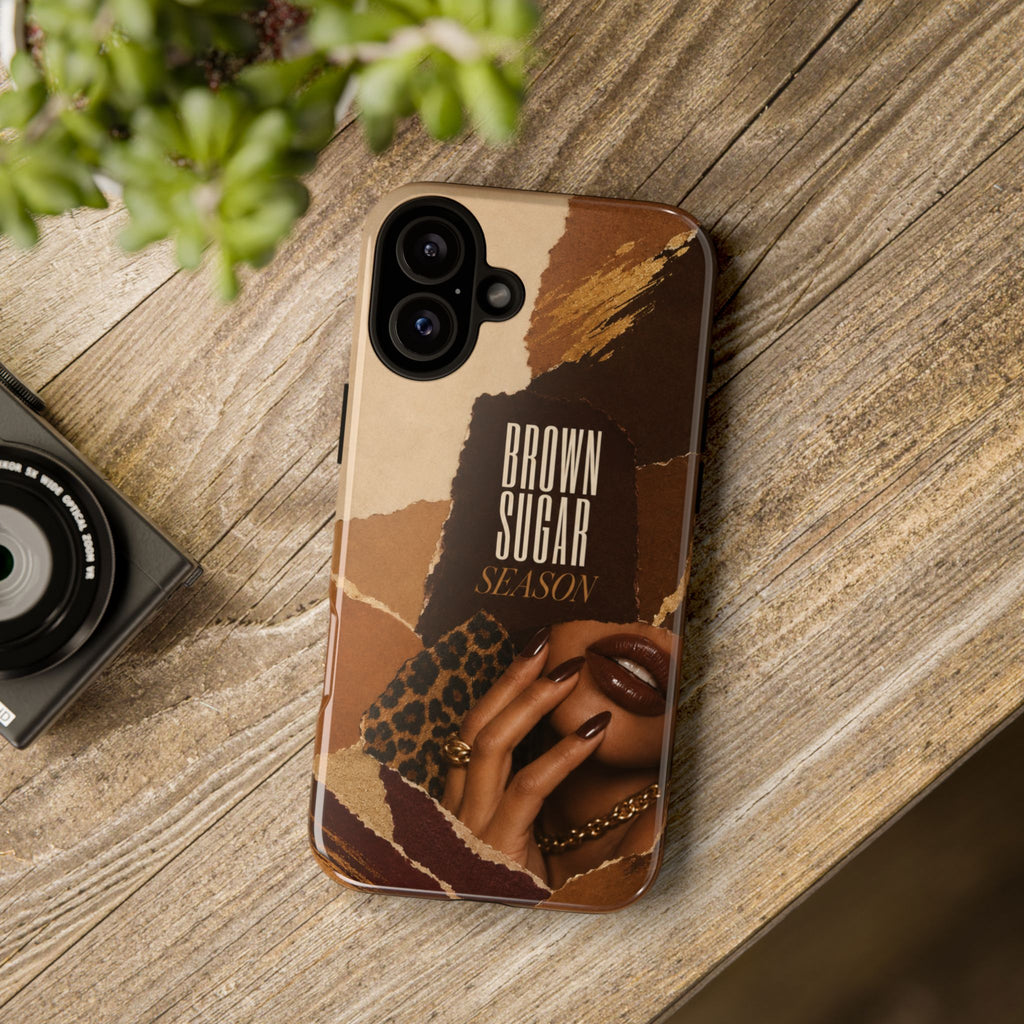 Brown Sugar Season Leopard Collage Phone Case