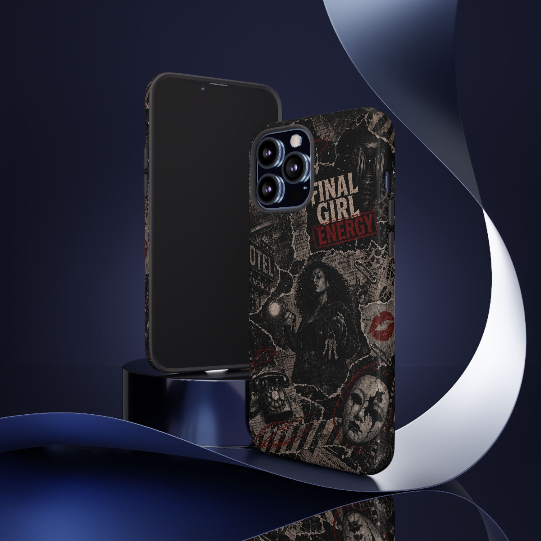 Final Girl Energy Horror Collage Phone Case