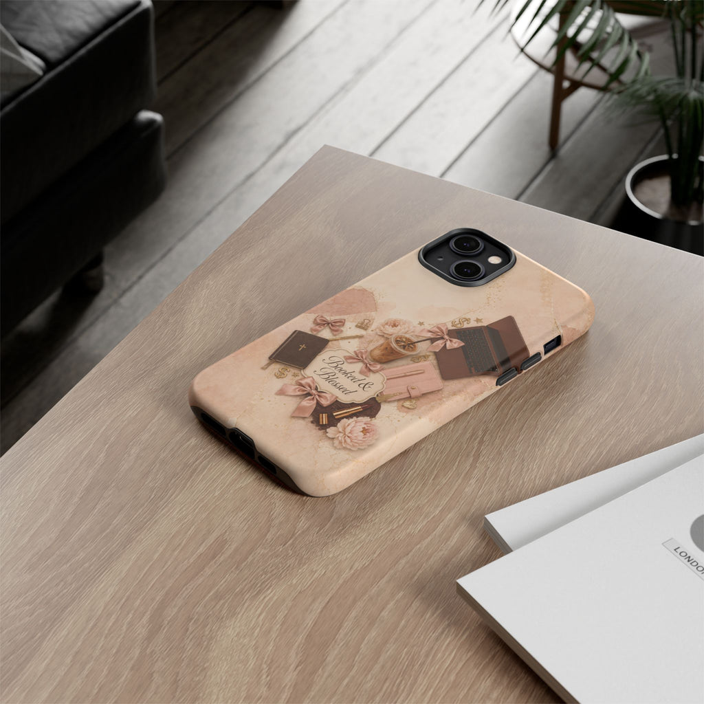 Booked & Blessed Christian Book Lover Phone Case