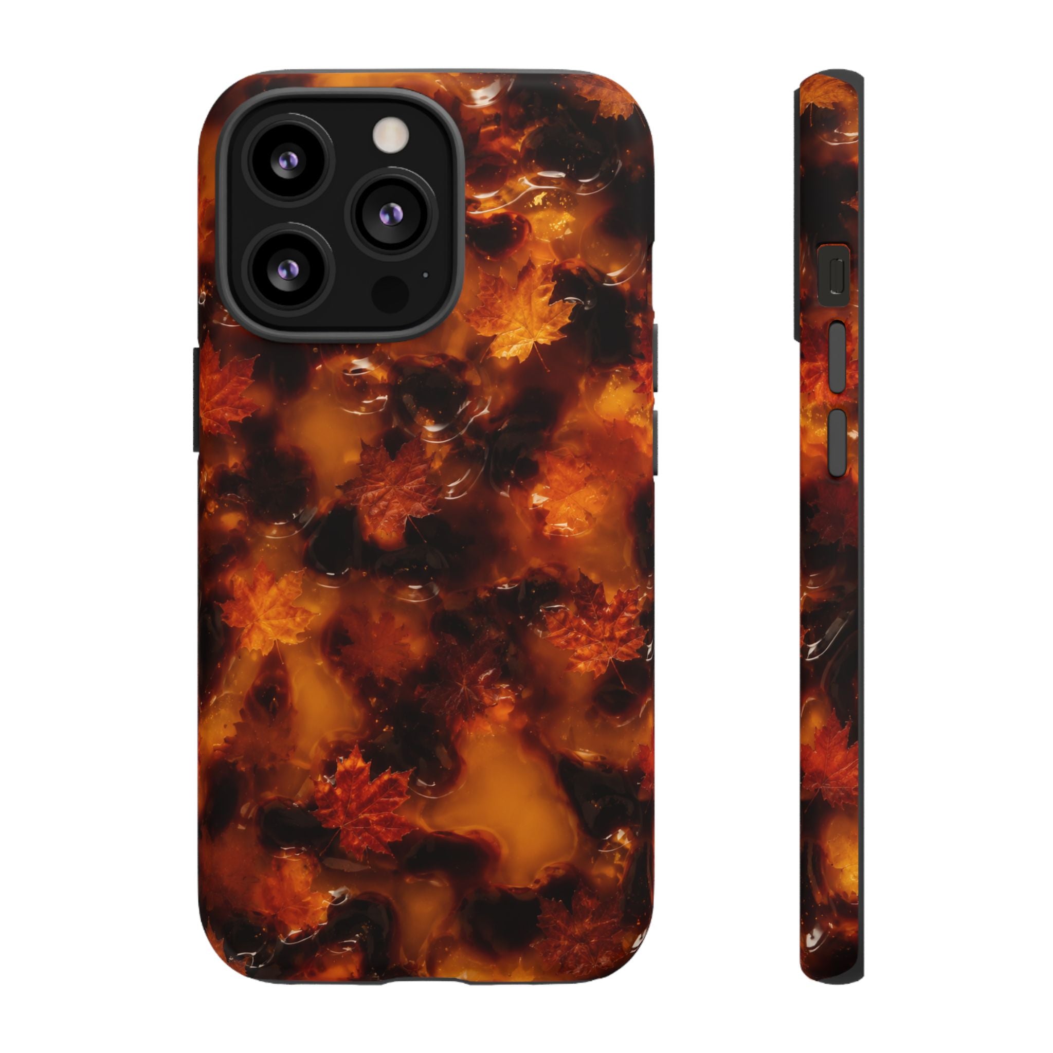 Amber Autumn Maple Leaf Phone Case