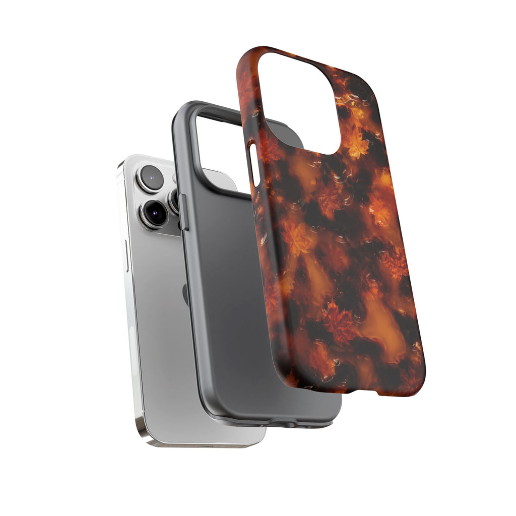 Amber Autumn Maple Leaf Phone Case