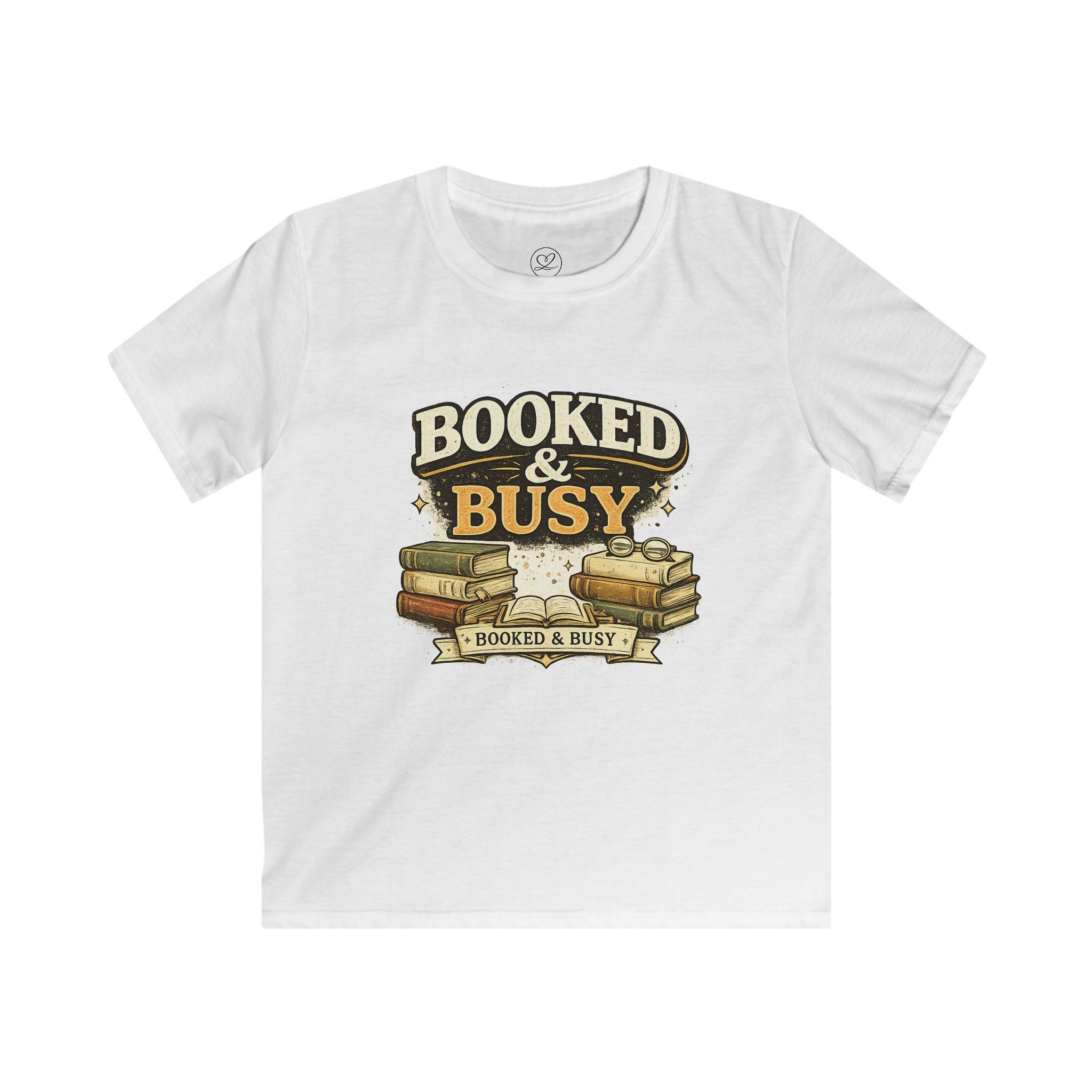 Kids Tee - "Booked & Busy" Book Lover Shirt