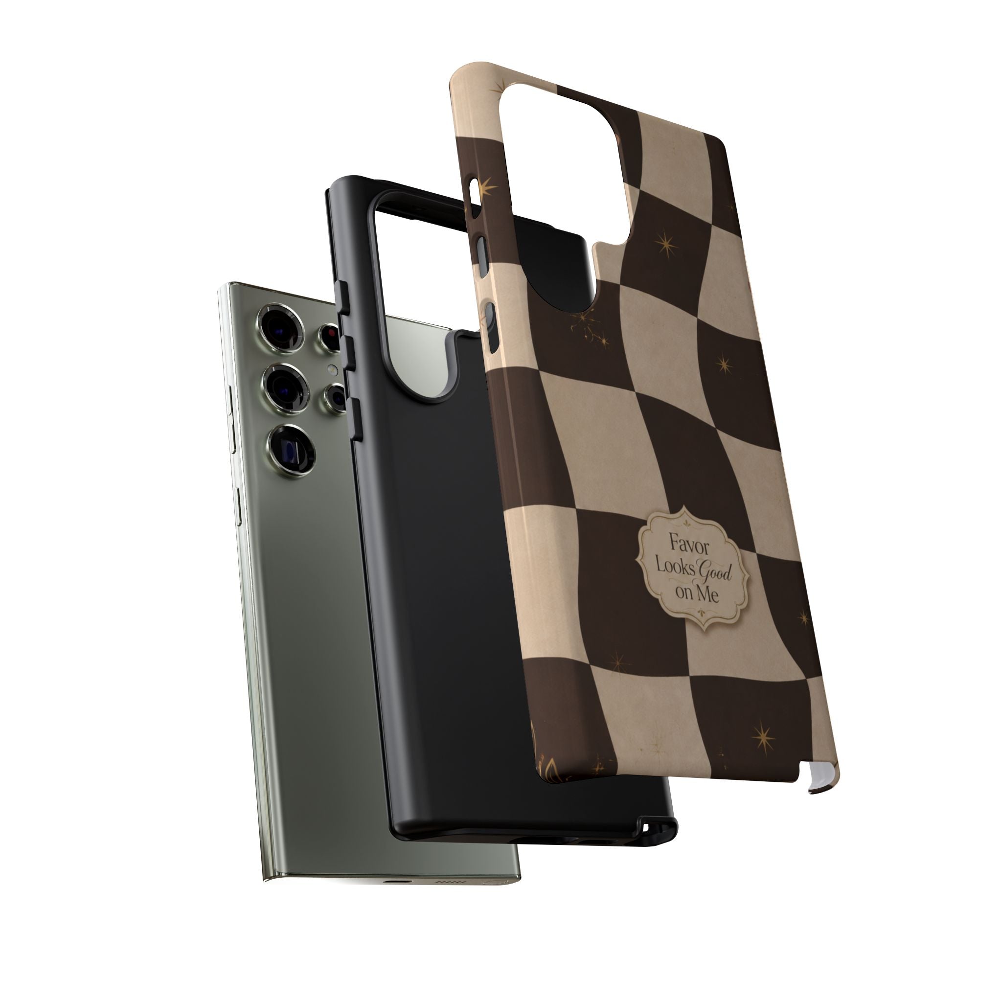 Favor Looks Good on Me Vintage Checkerboard Phone Case