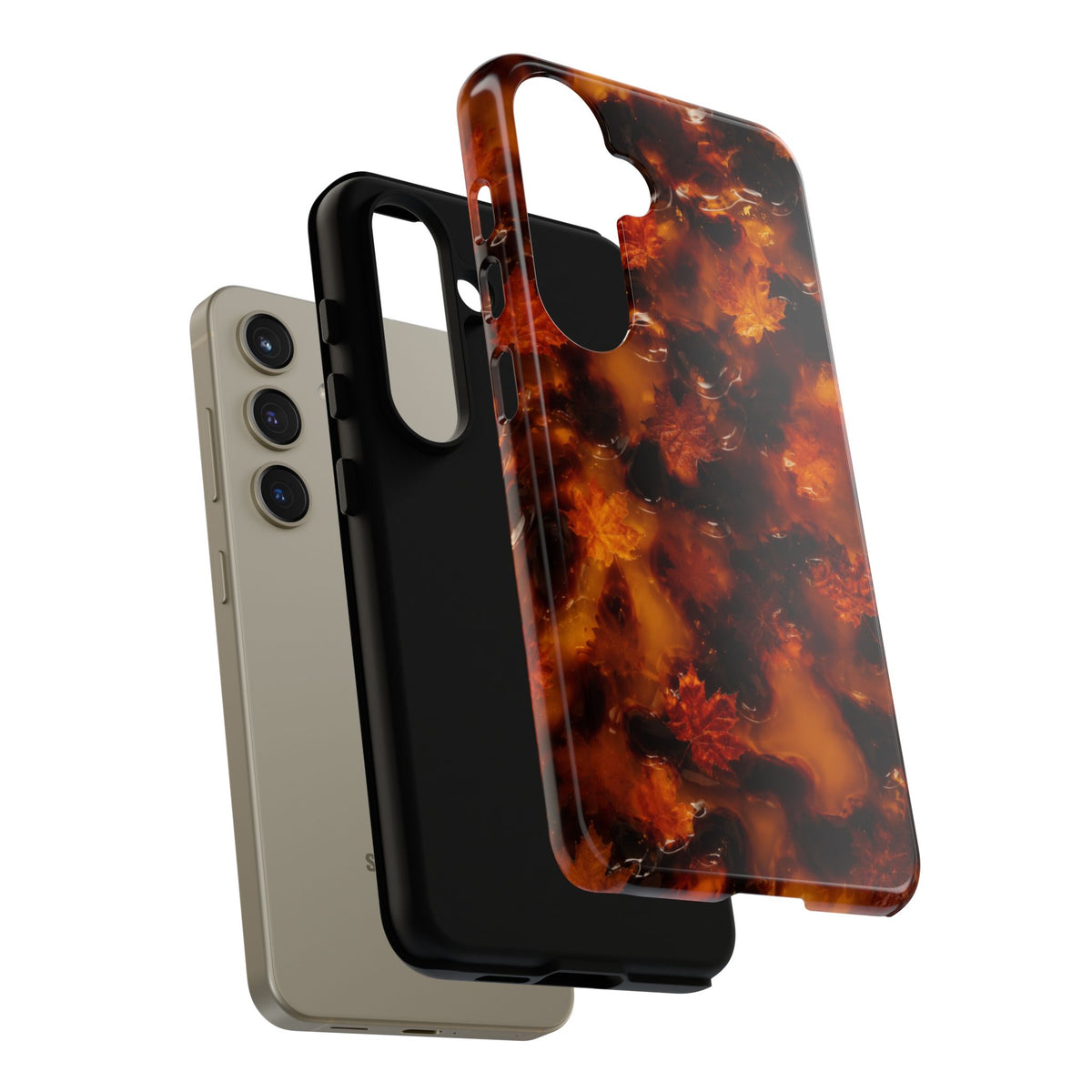 Amber Autumn Maple Leaf Phone Case