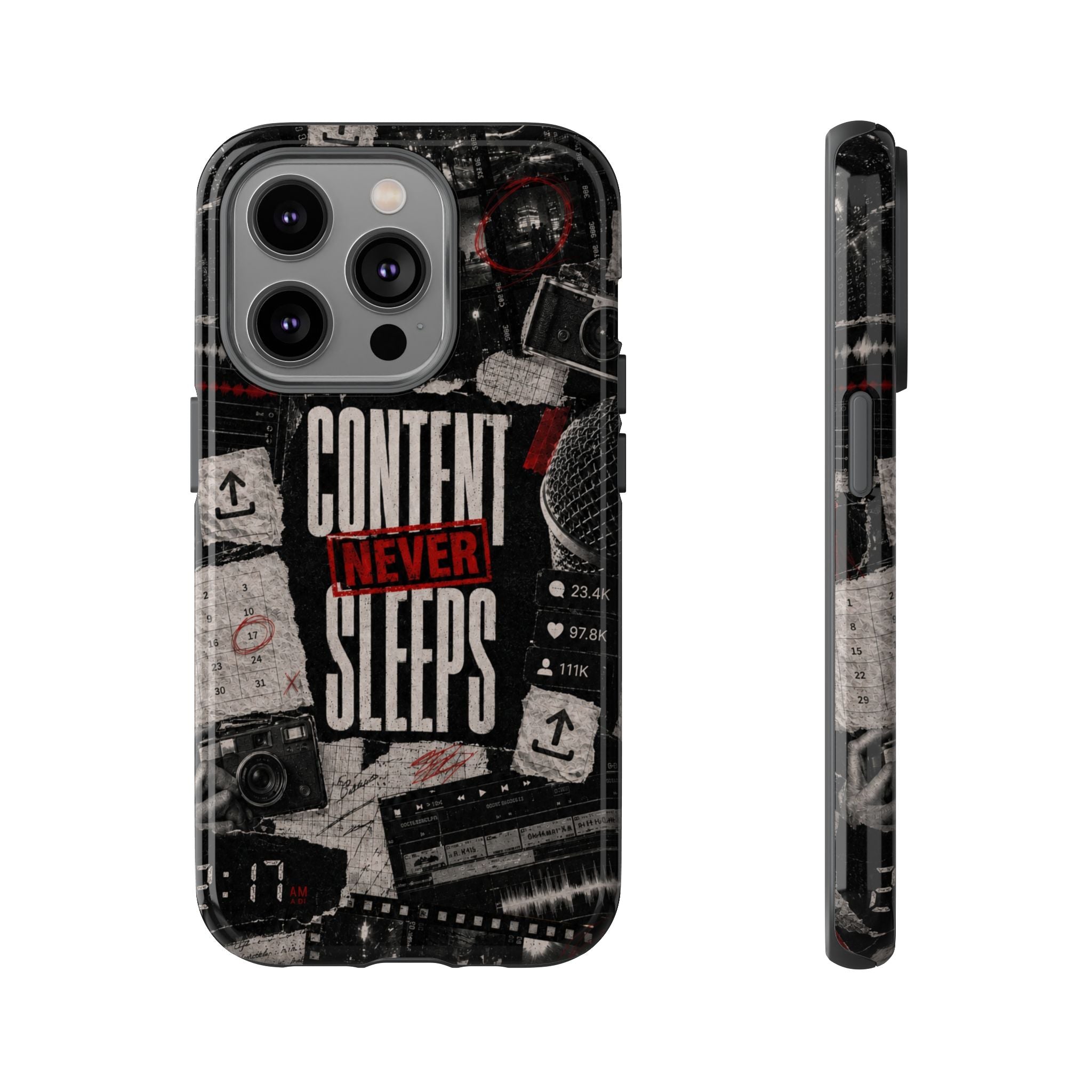 Content Never Sleeps Creator Phone Case