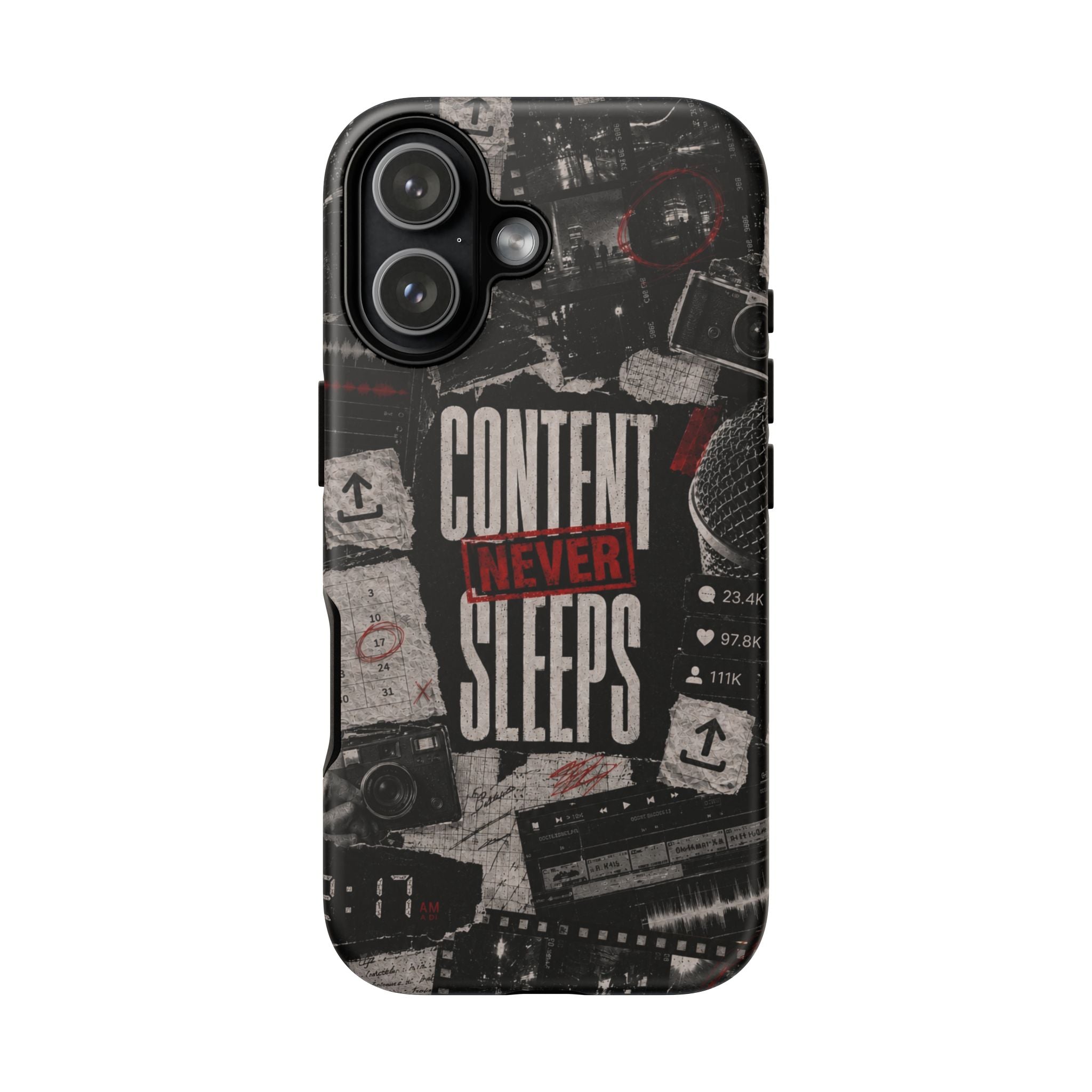 Content Never Sleeps Creator Phone Case