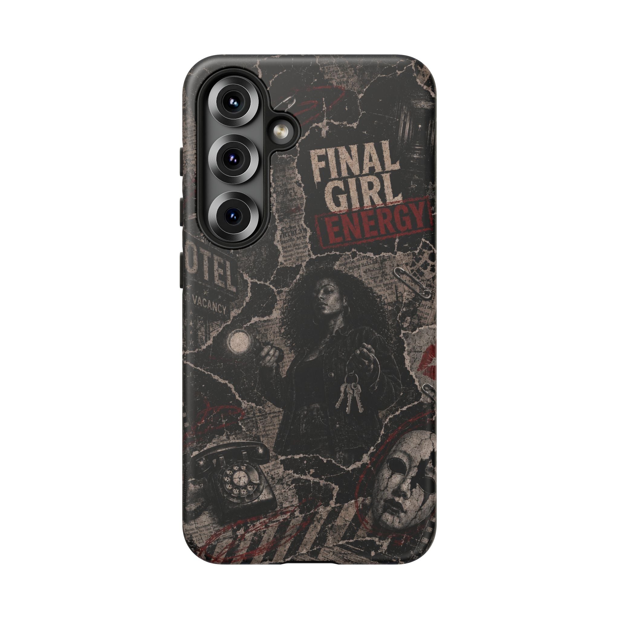 Final Girl Energy Horror Collage Phone Case