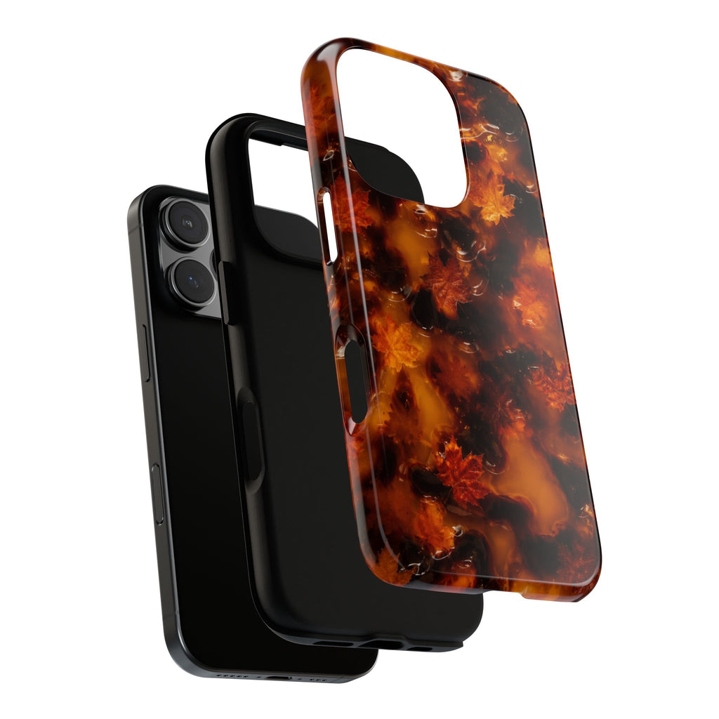 Amber Autumn Maple Leaf Phone Case