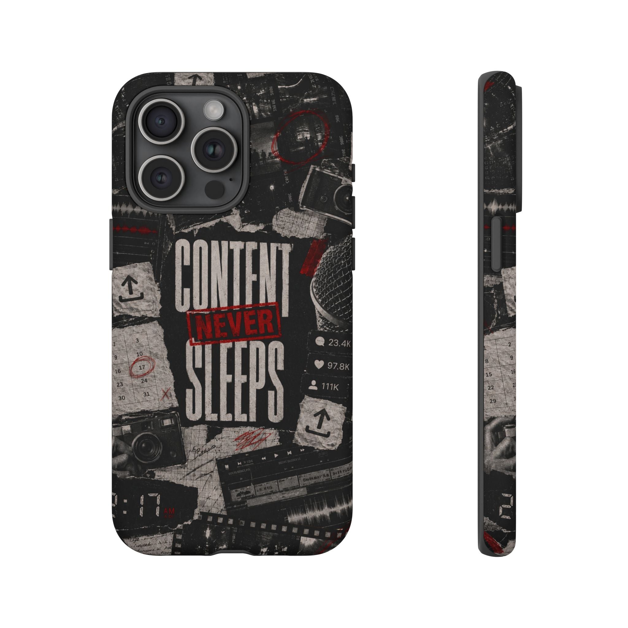 Content Never Sleeps Creator Phone Case