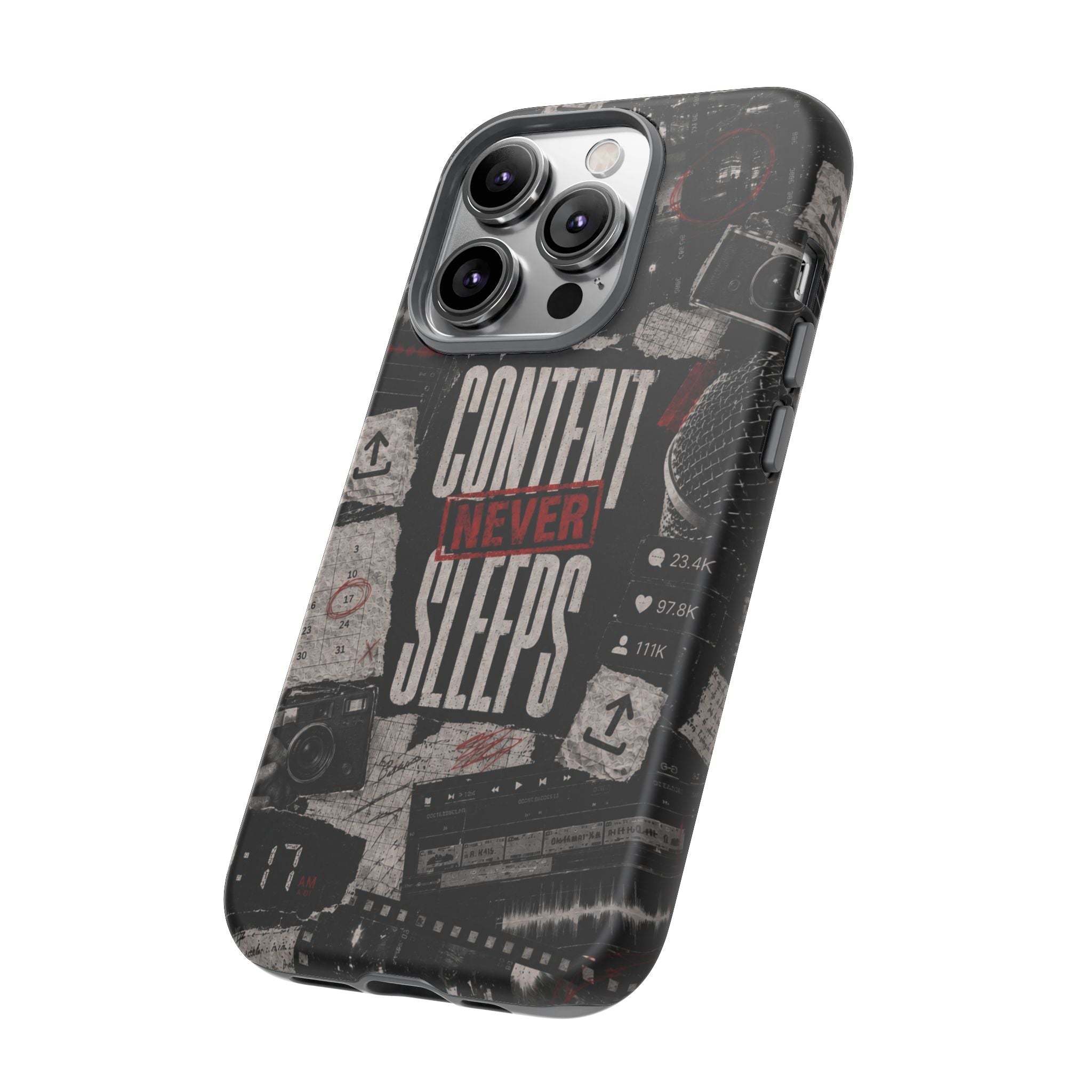 Content Never Sleeps Creator Phone Case