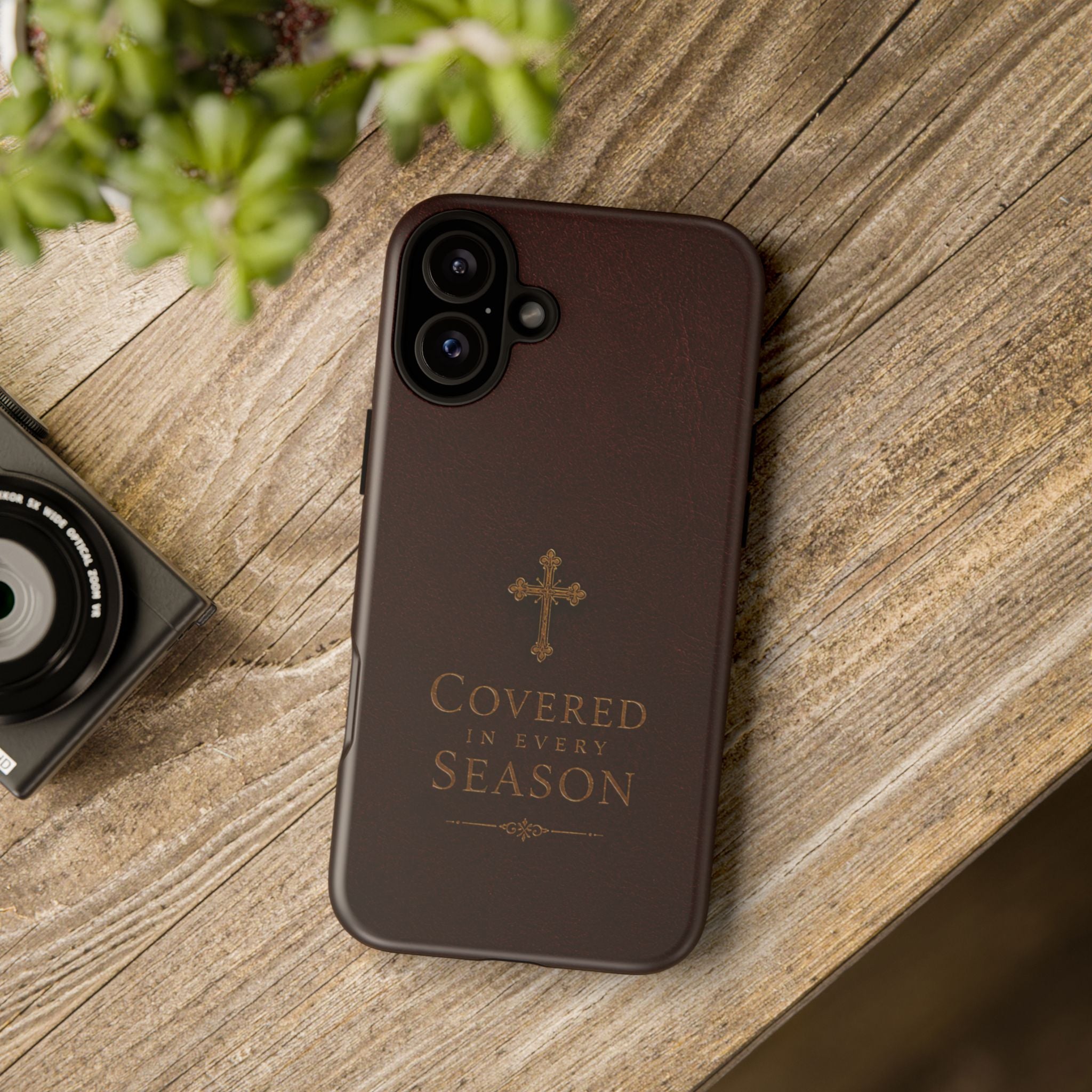 Covered in Every Season Christian Cross Phone Case